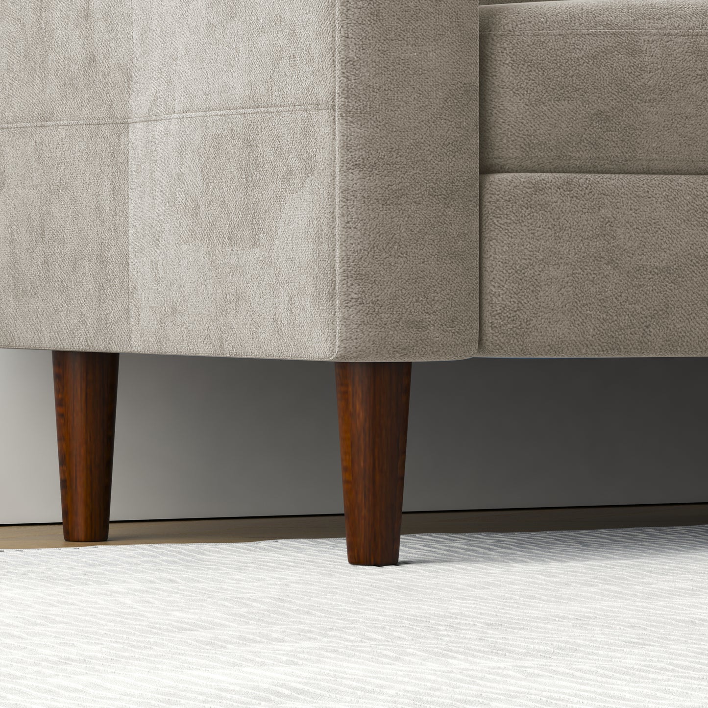 Combination Sofa Sofa L-Shaped Sofa with Footstools with Storage, Beige