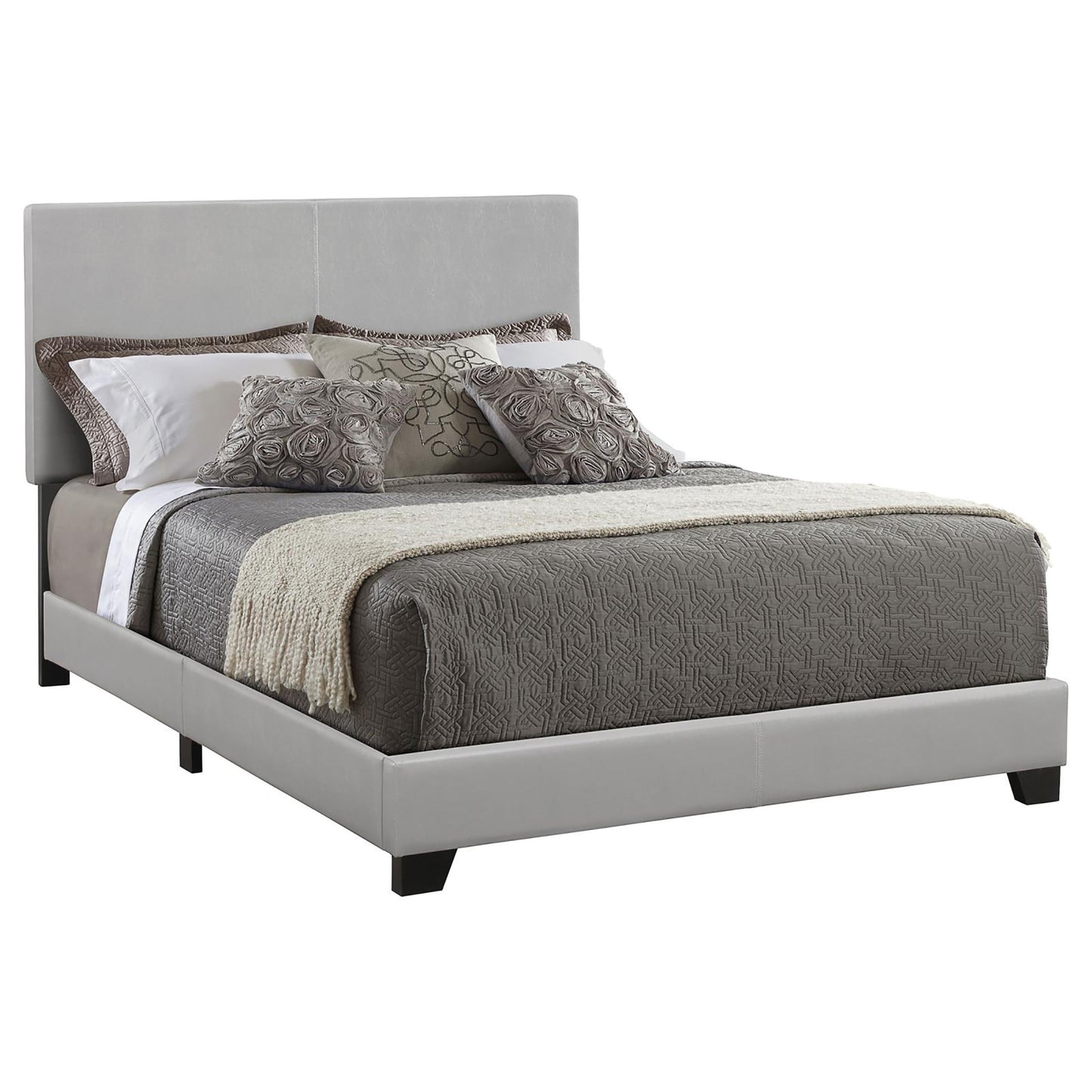 Grey Queen Panel Bed