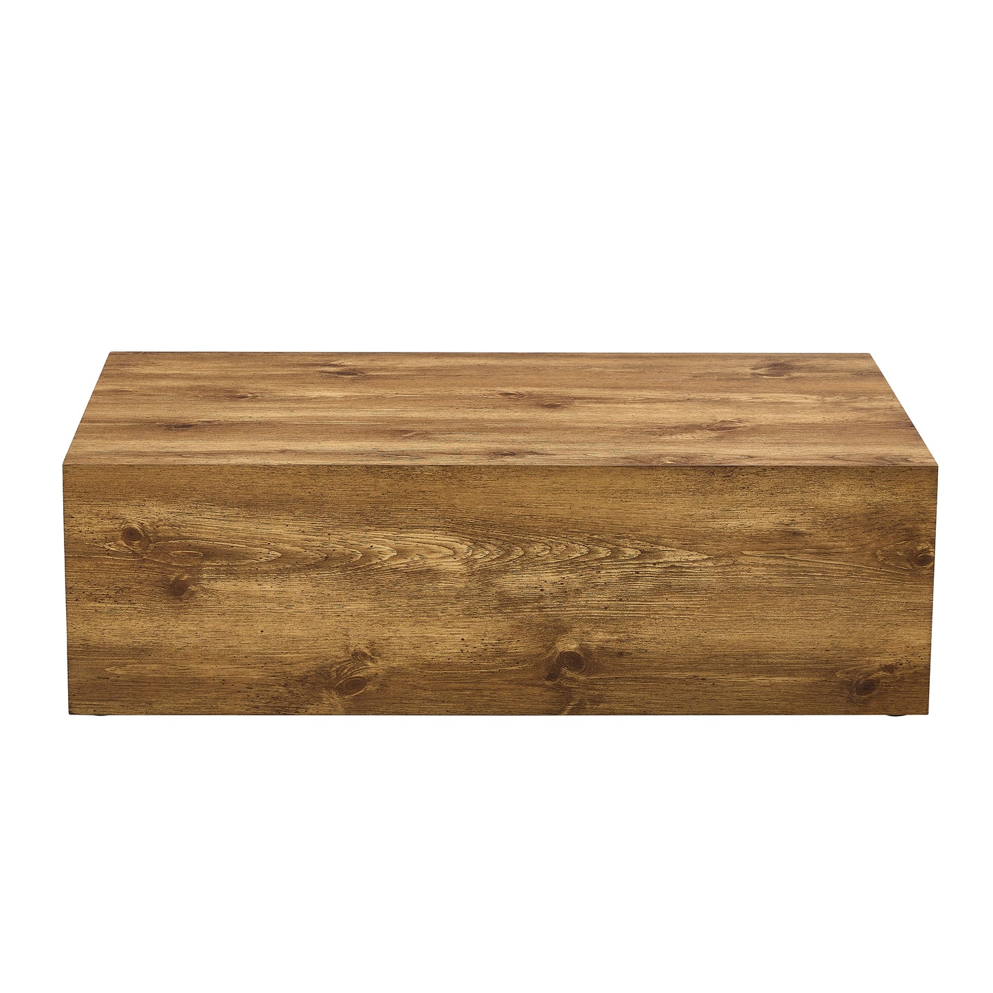 Modern MDF coffee table with wood texture pattern -39.37x23.62x11.81 inches