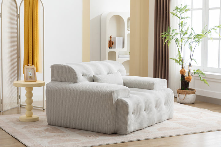 Large Size 1 Seater Sofa, Pure Foam Comfy Sofa Couch