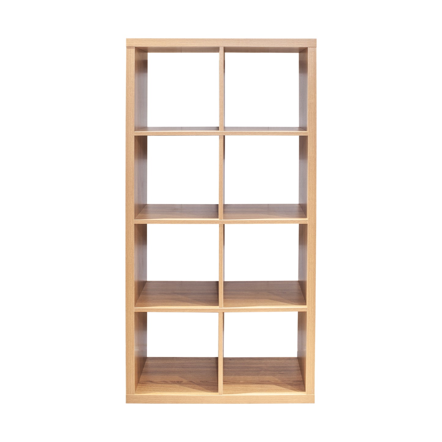 Smart Cube 8-Cube Organizer Storage with Opened Back Shelves,Walnut Color