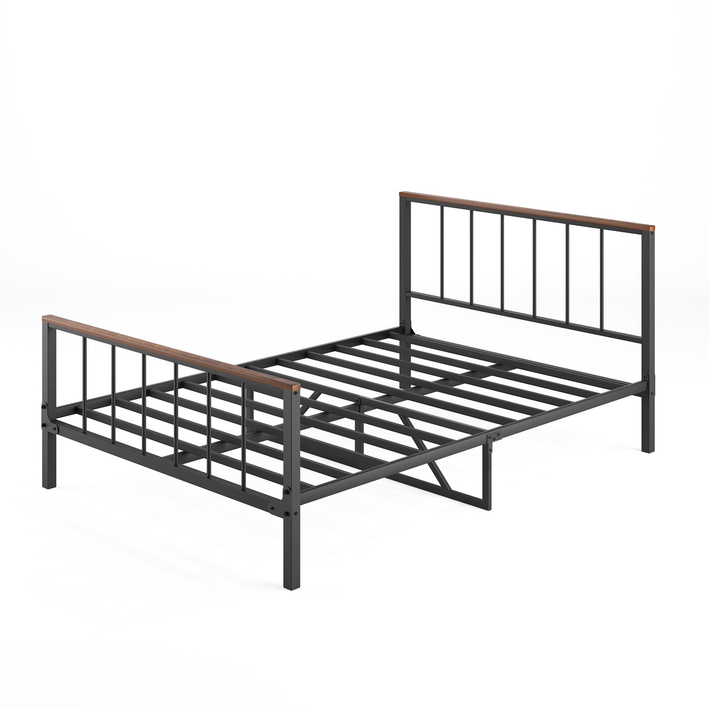 Metal Platform Bed frame with Headboard and Footboard,No Box Spring Needed(Full)