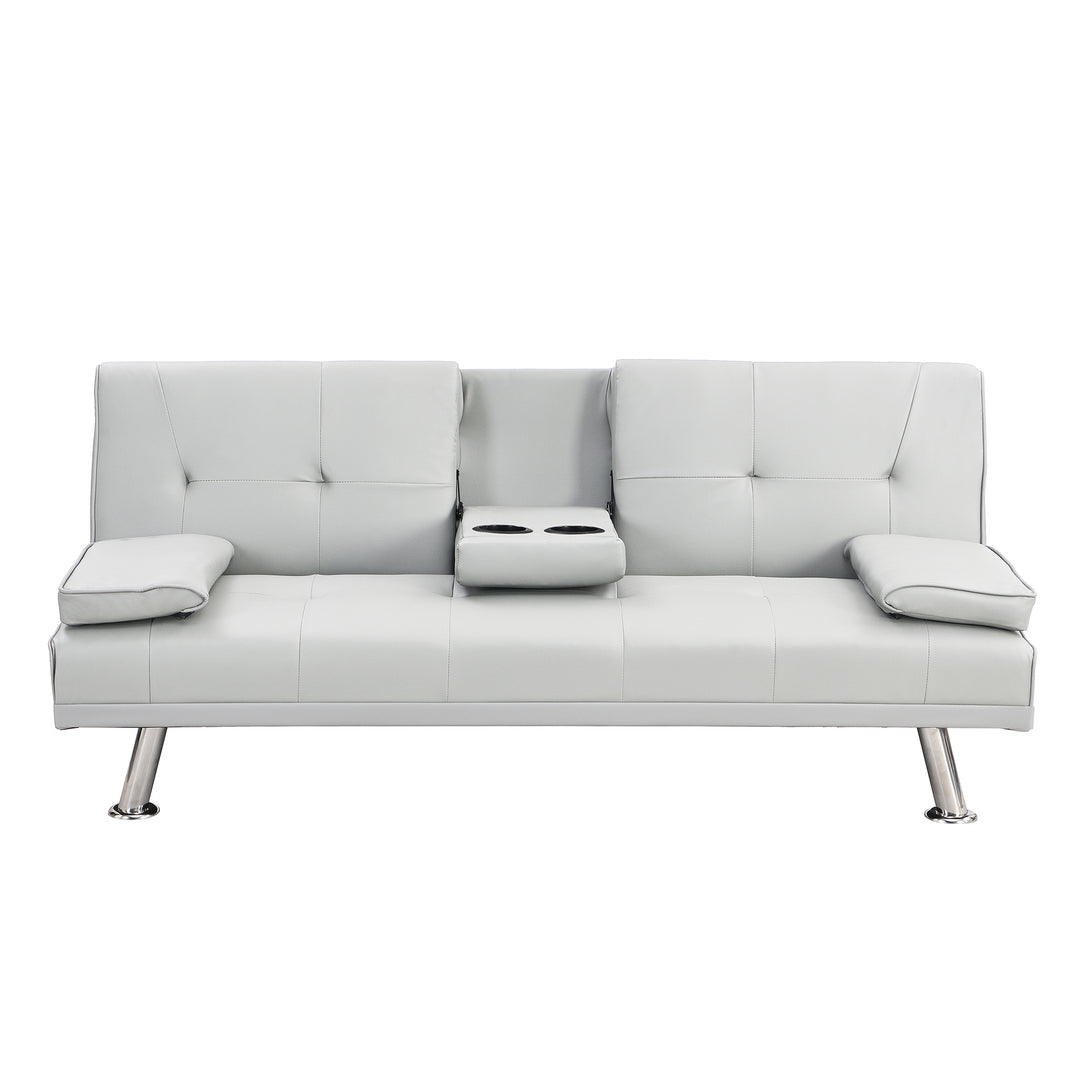 Sofa Bed with Armrest two holders WOOD FRAME