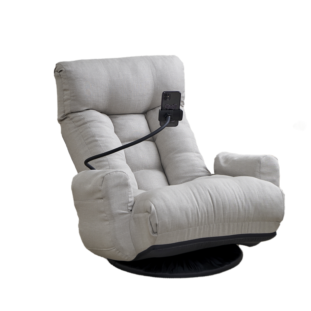 Adjustable head and waist, 360 degree rotatable sofa chair