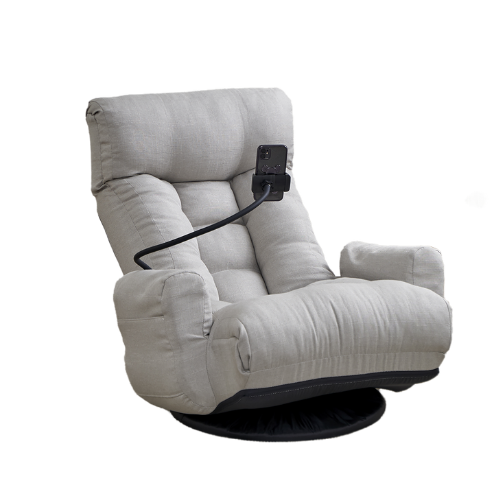 Adjustable head and waist, 360 degree rotatable sofa chair