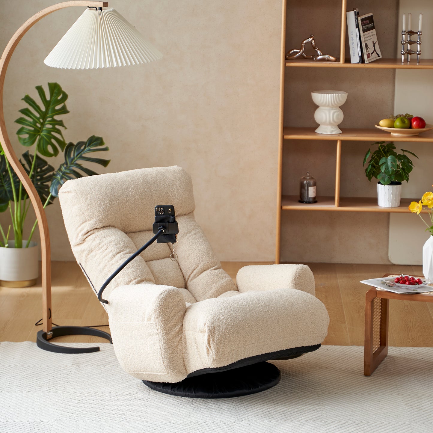 Adjustable head and waist, 360 degree rotatable sofa chair