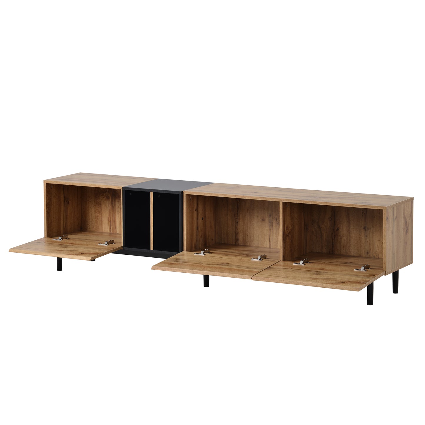 TV Stand for 80'' TV with 3 Doors, Media Console Table