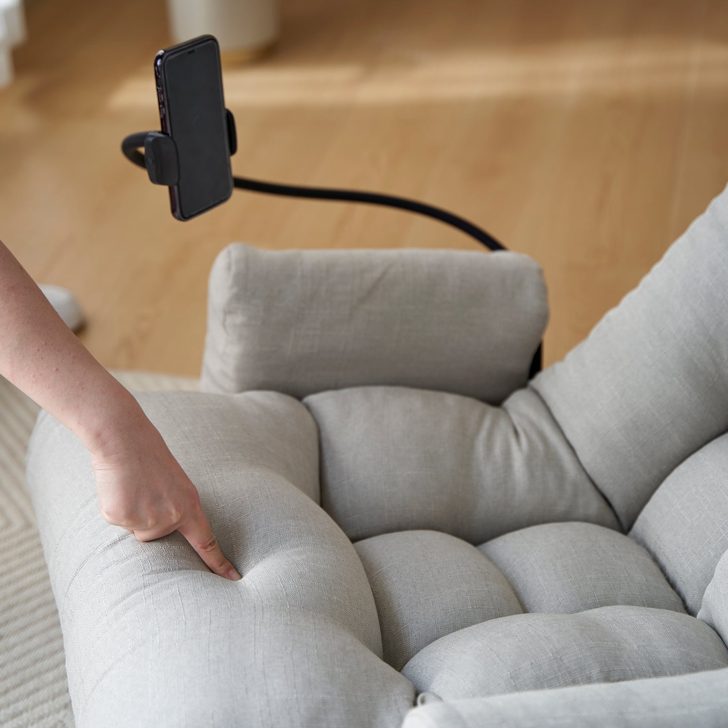 Adjustable head and waist, 360 degree rotatable sofa chair