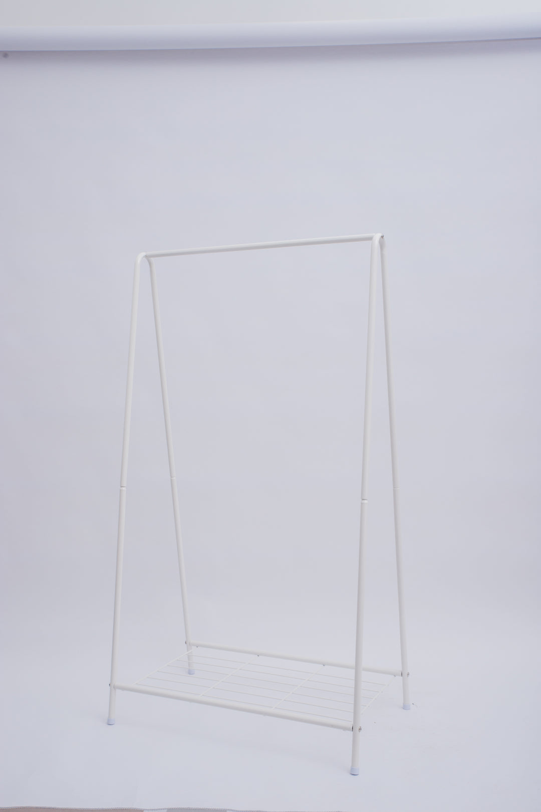 Store level 1 ladder to secure hangers