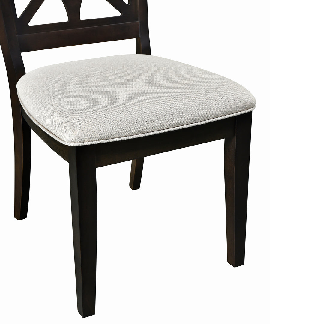 5-Piece 62*35.2inch Extendable Rubber Wood Dining Table Set with X-shape Legs