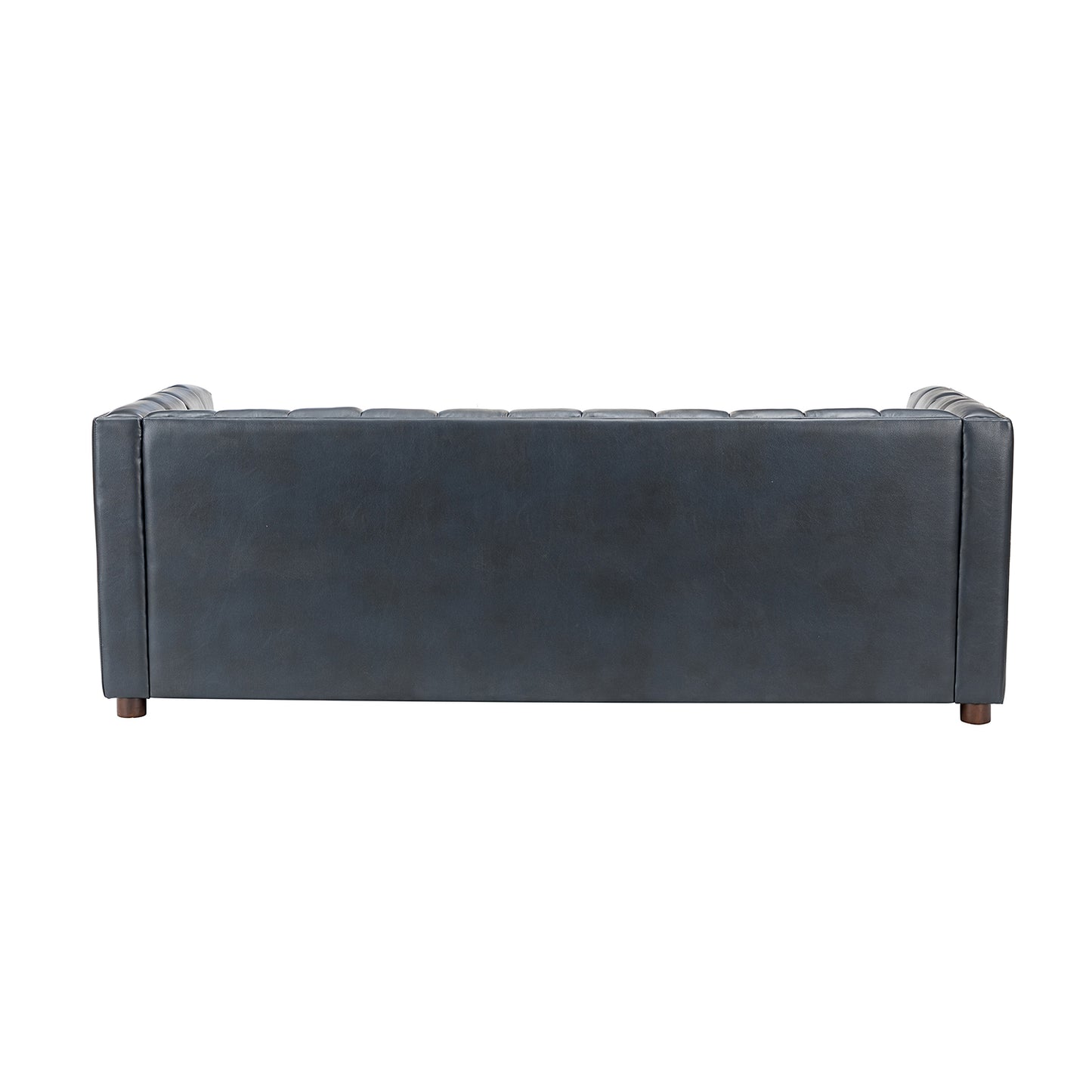 83" Genuine Leather Sofa-NAVY