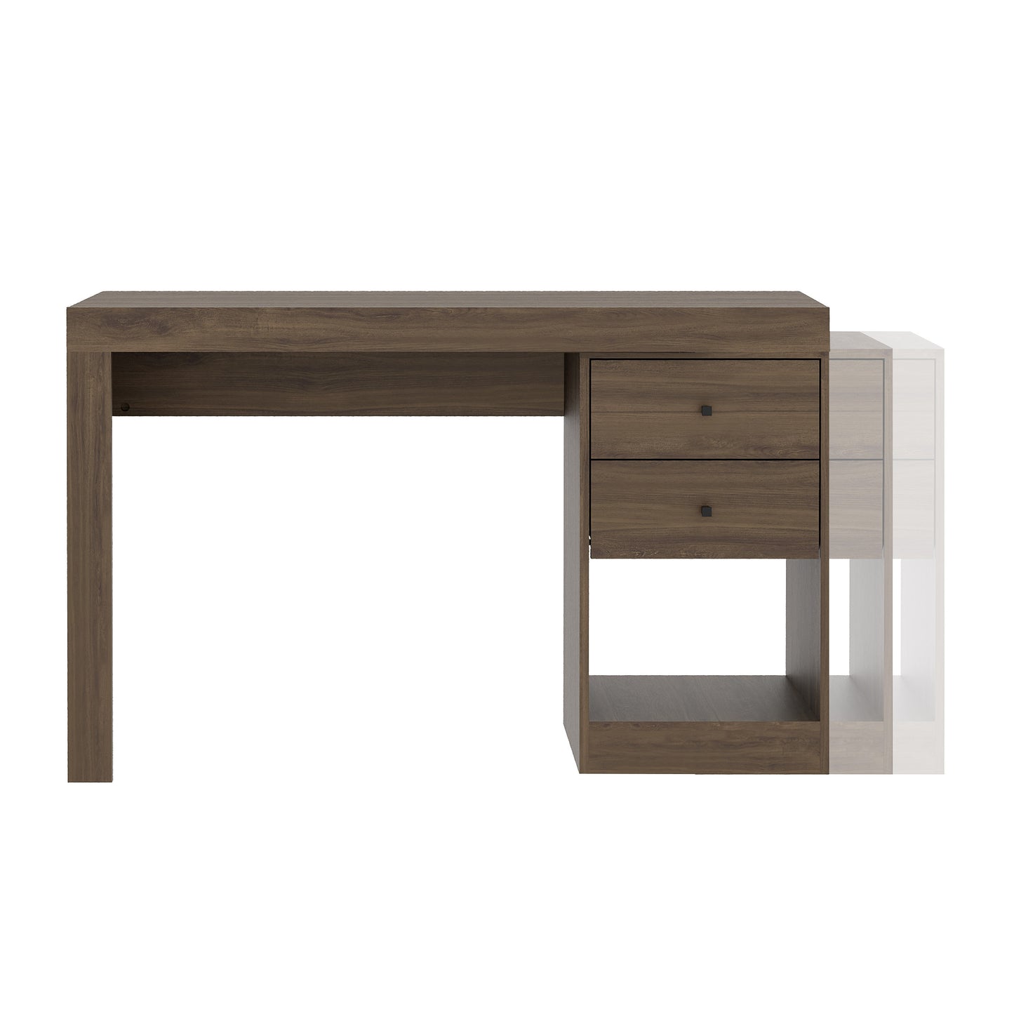 Expandable Home Office Desk, Walnut