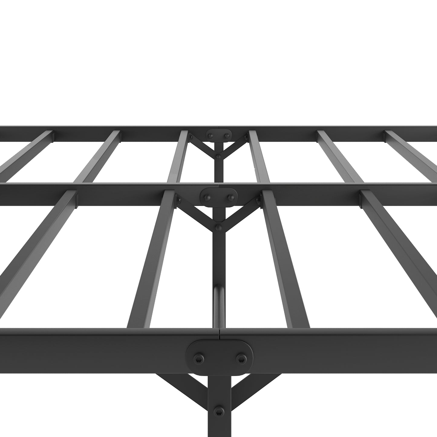 Metal Platform Bed frame with Headboard, No Box Spring Needed(Queen)