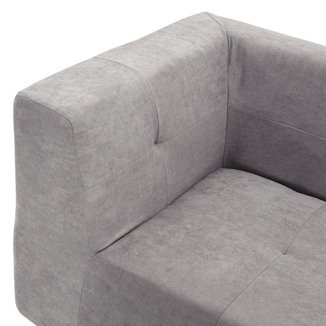110.2*72.8" Living Room Sofa Set, 2pcs Computer Free Combination, L-Shaped,Light Grey