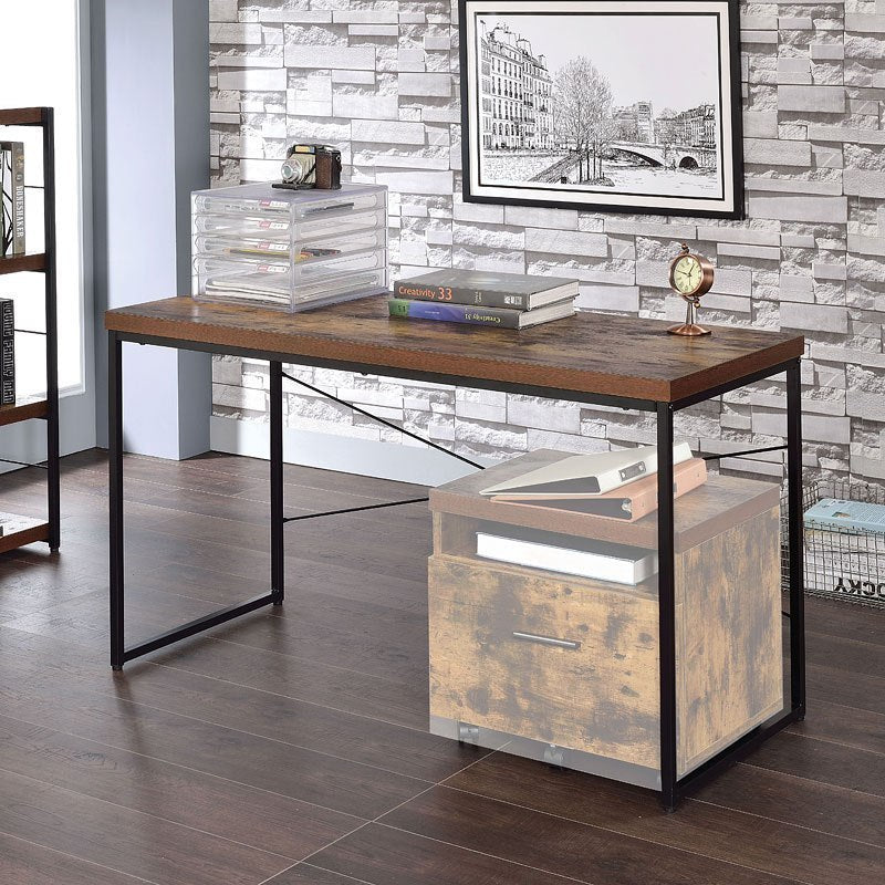 Bob Desk in Weathered Oak & Black