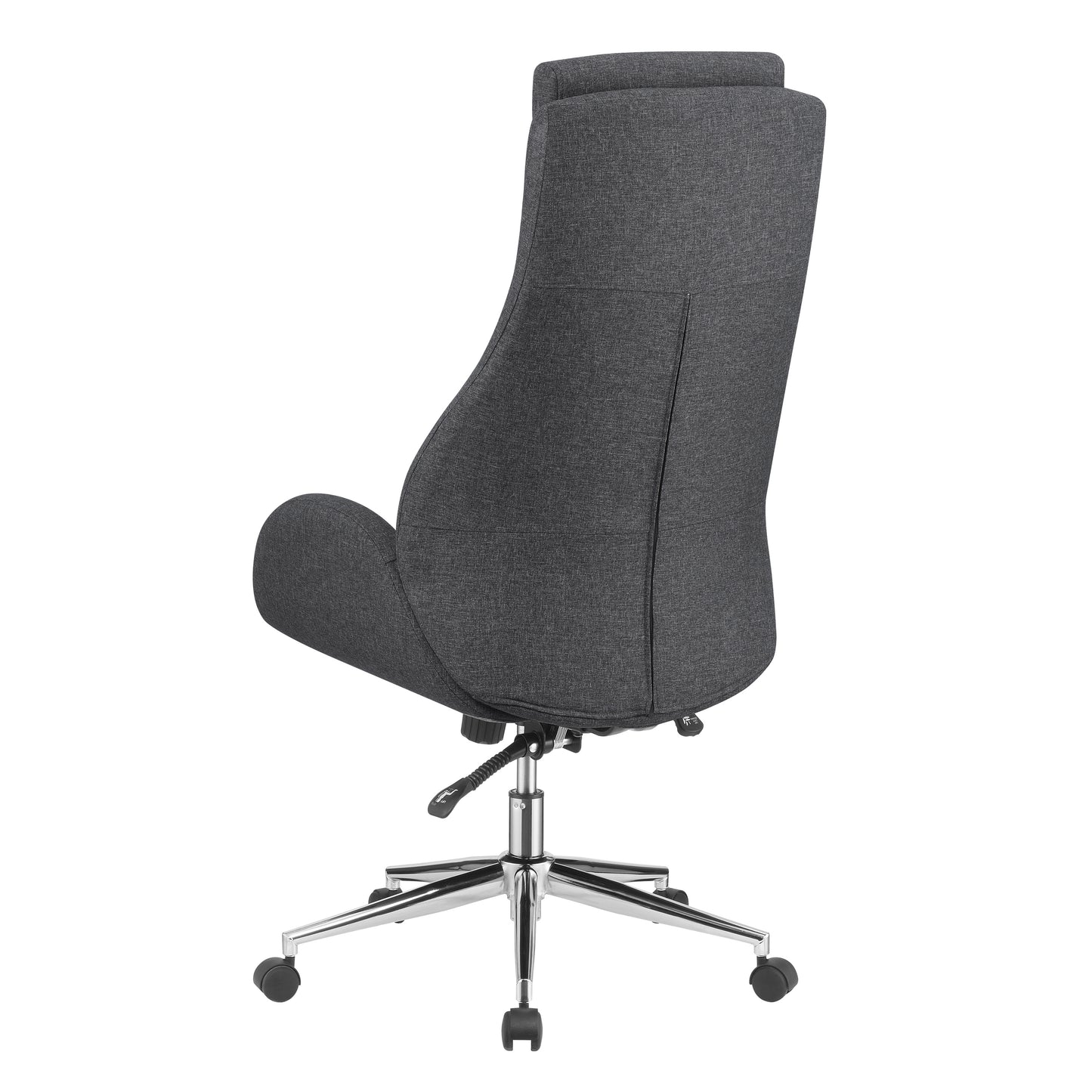 Chrome and Grey Adjustable Desk Chair