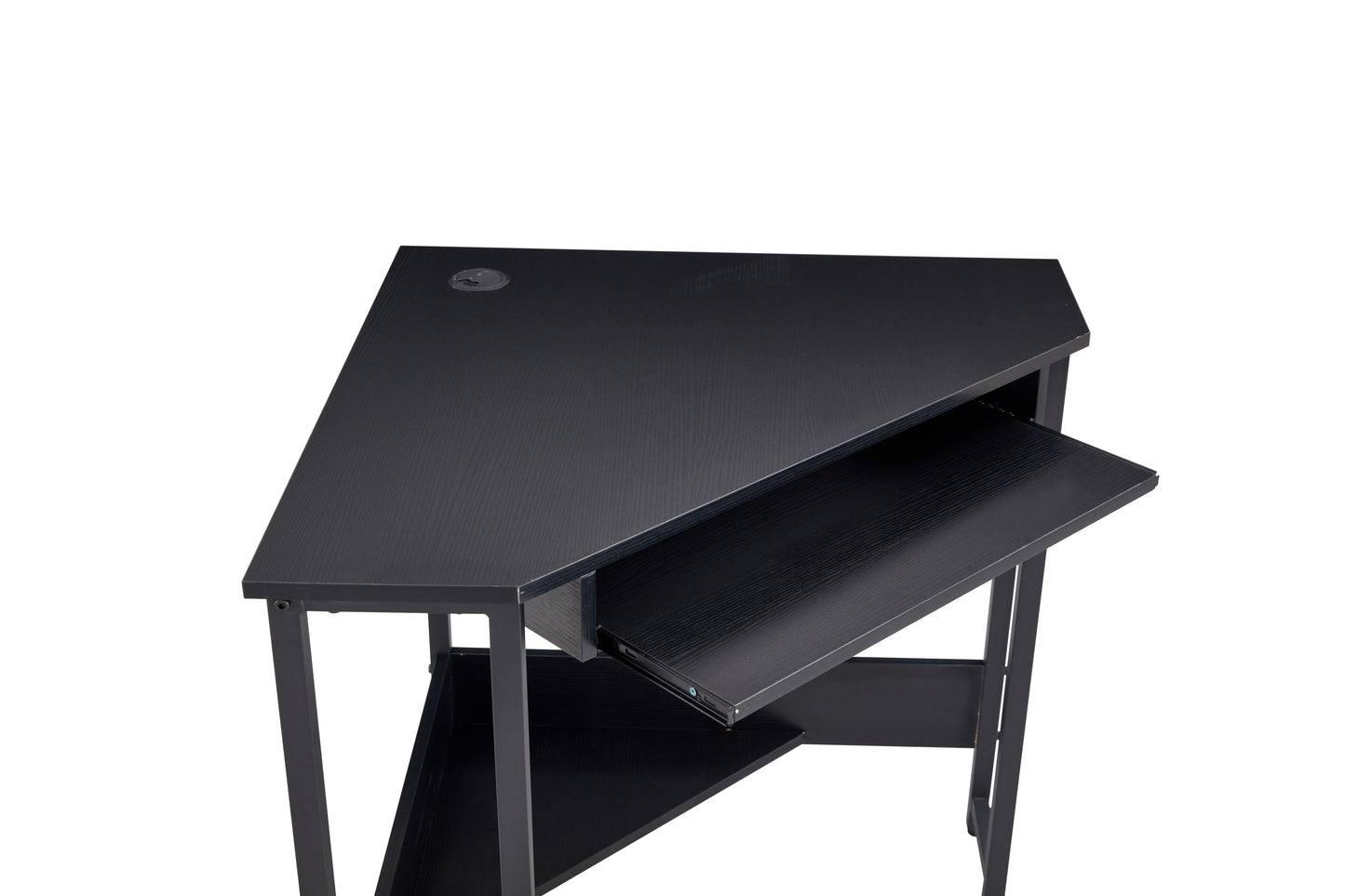 Computer Desk,Corner Desk With Smooth Keyboard Tray& Storage Shelves BLACK,28.34''L 24''W 30.11''H