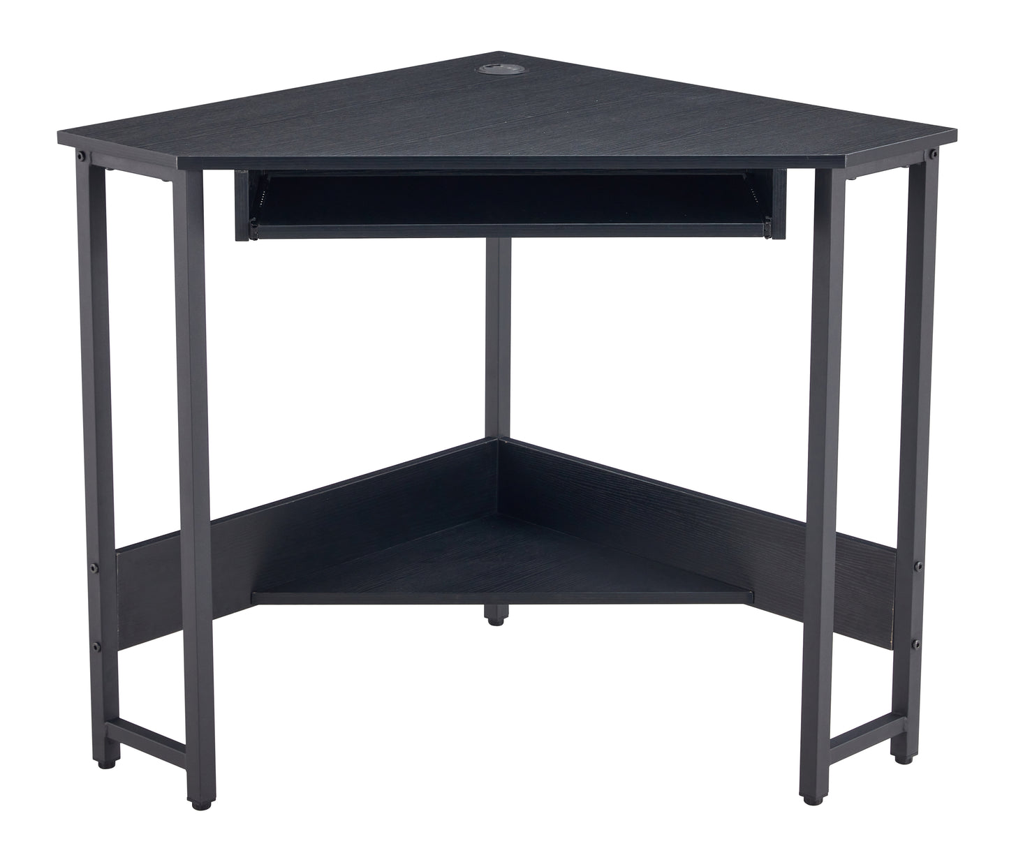 Computer Desk,Corner Desk With Smooth Keyboard Tray& Storage Shelves BLACK,28.34''L 24''W 30.11''H