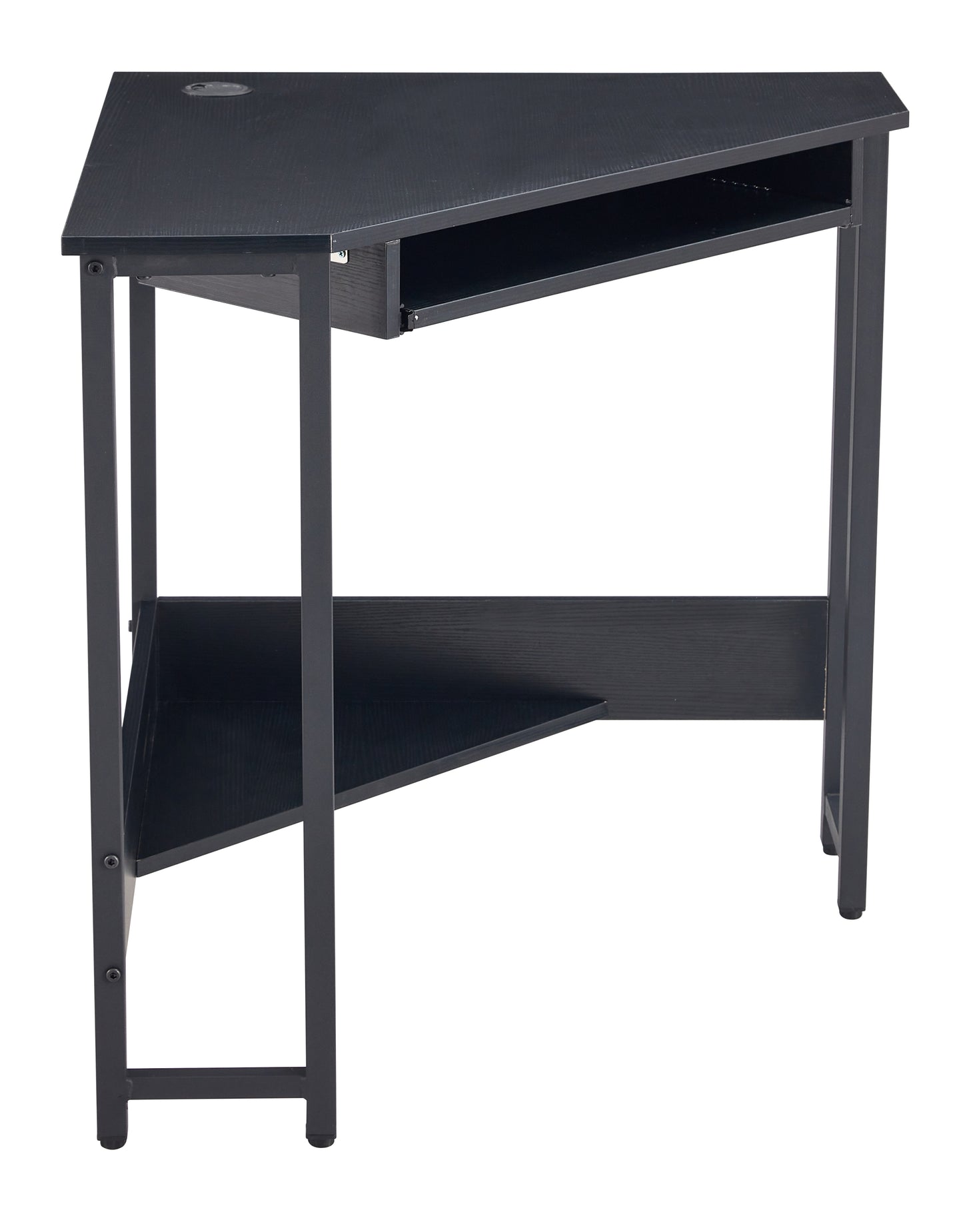 Computer Desk,Corner Desk With Smooth Keyboard Tray& Storage Shelves BLACK,28.34''L 24''W 30.11''H