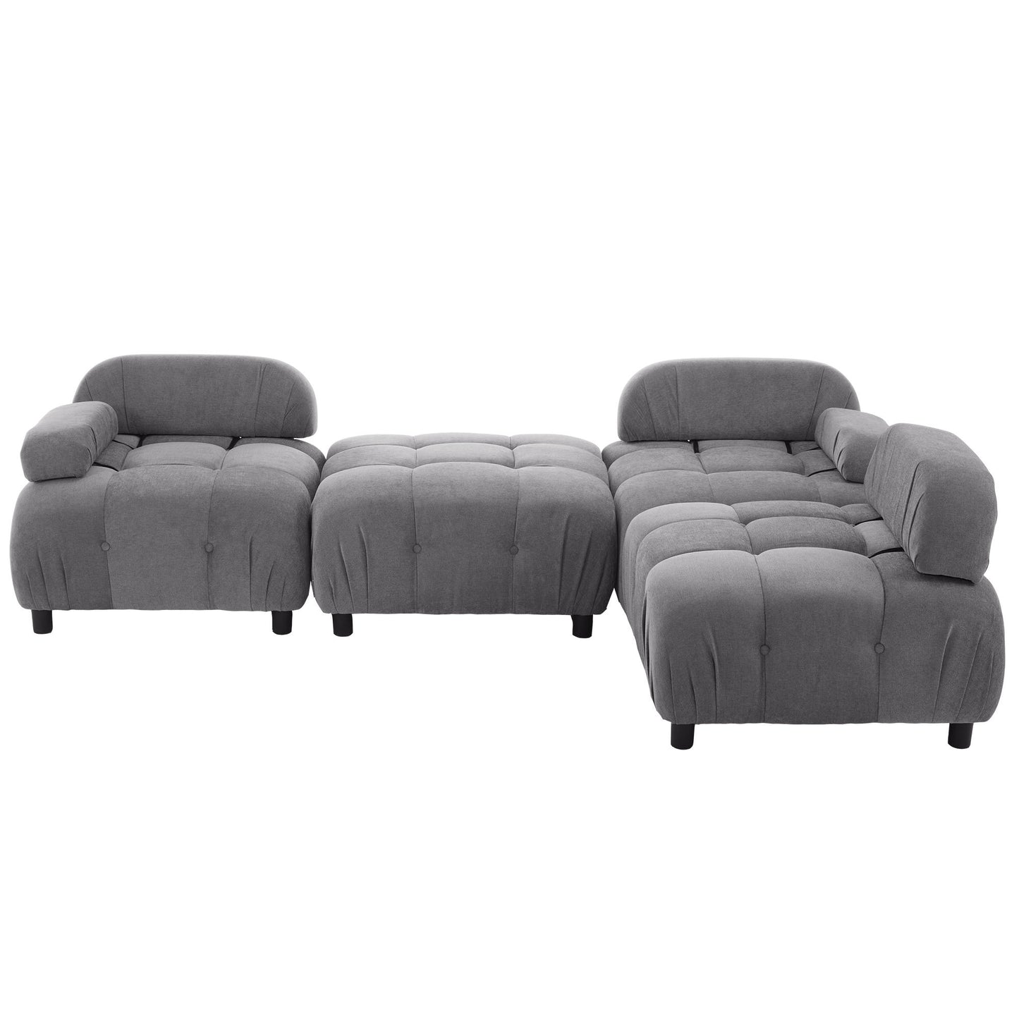 U_STYLE Upholstery Modular Convertible Sectional Sofa