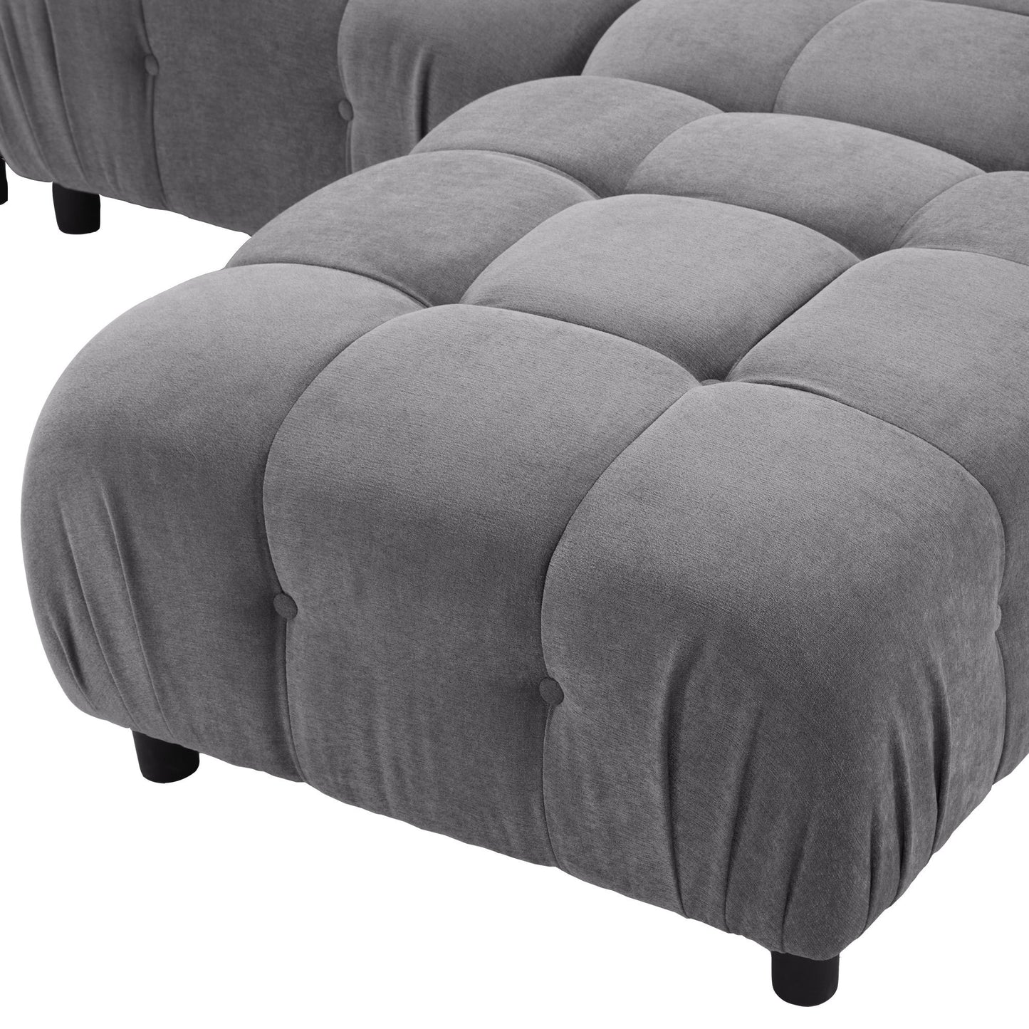 U_STYLE Upholstery Modular Convertible Sectional Sofa