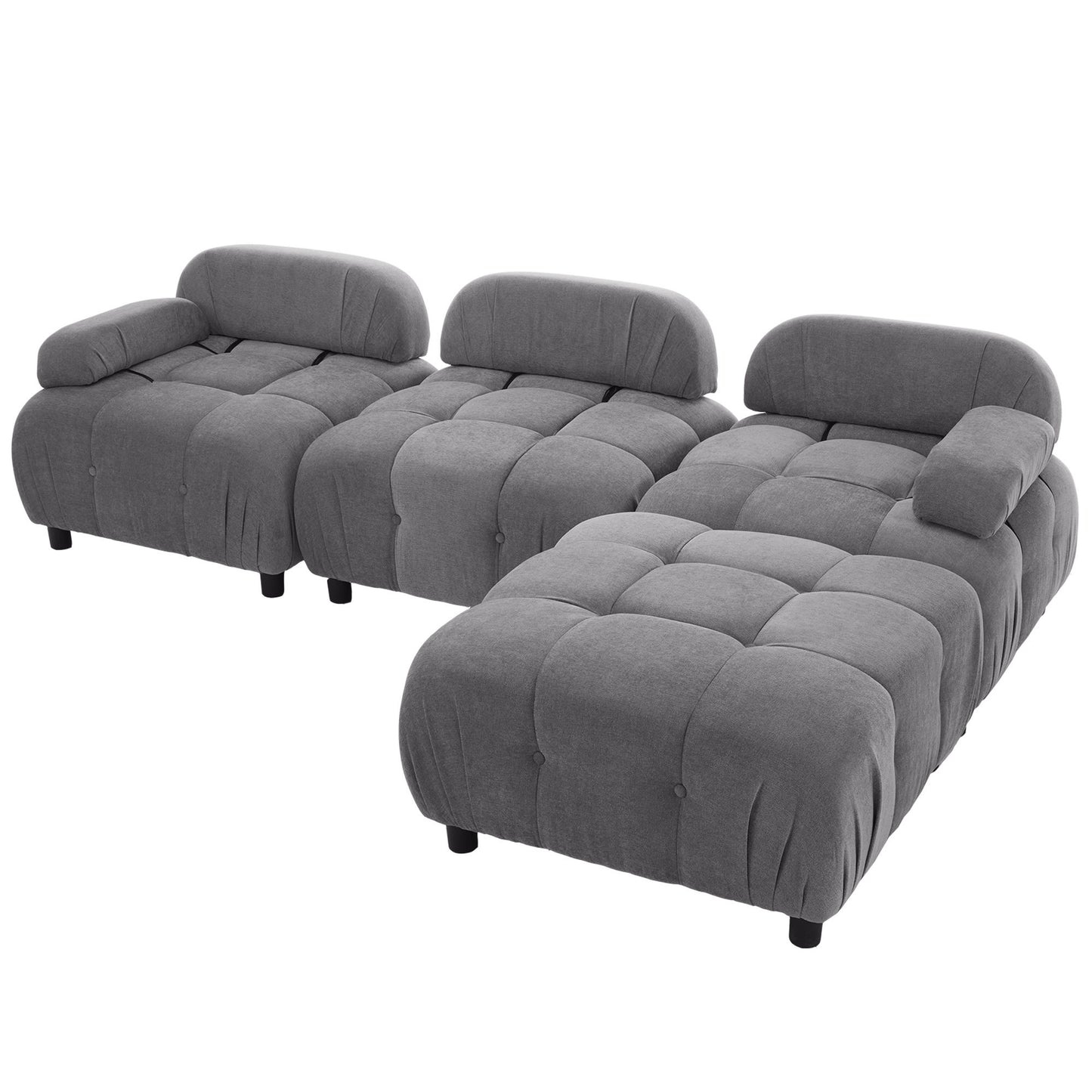 U_STYLE Upholstery Modular Convertible Sectional Sofa