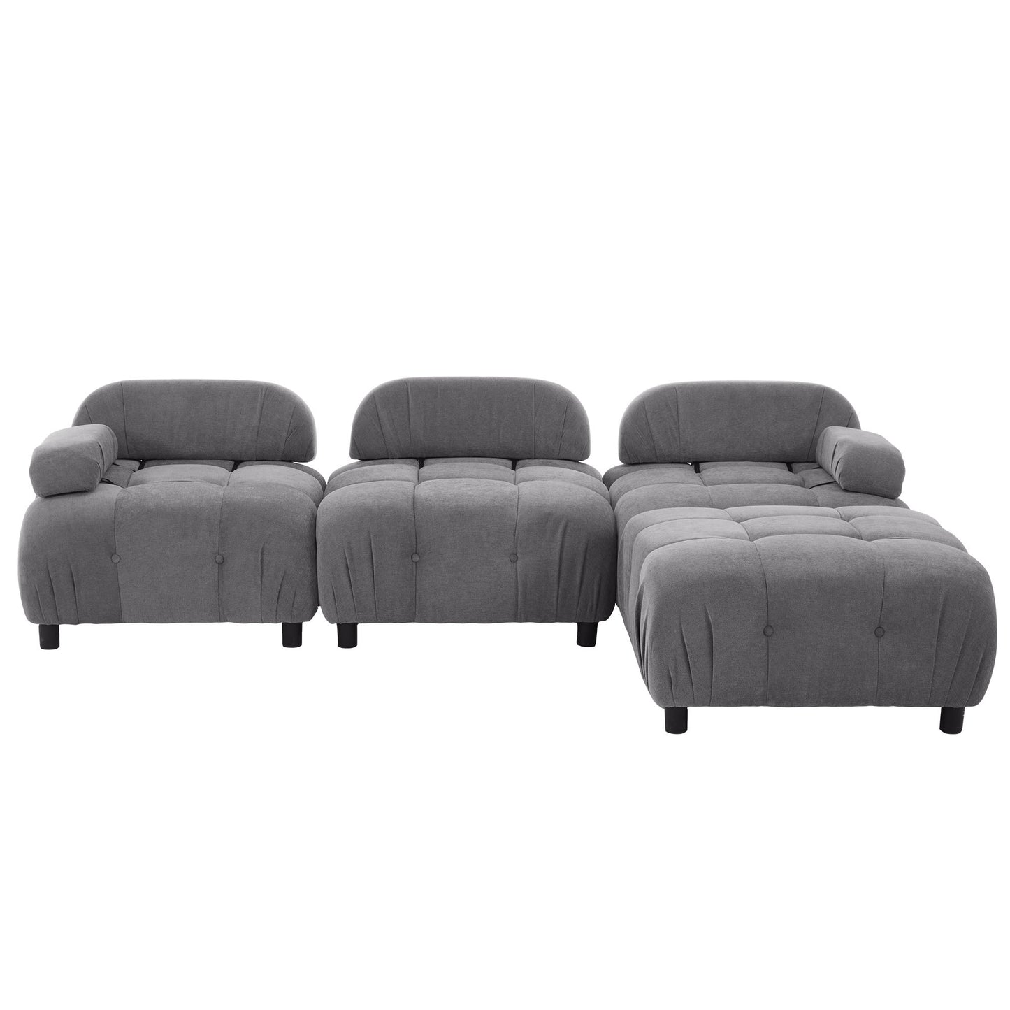 U_STYLE Upholstery Modular Convertible Sectional Sofa