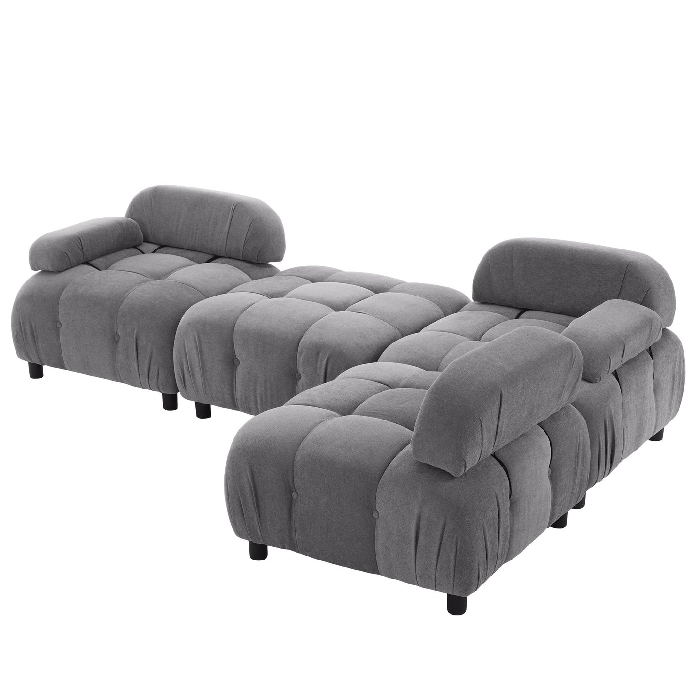 U_STYLE Upholstery Modular Convertible Sectional Sofa