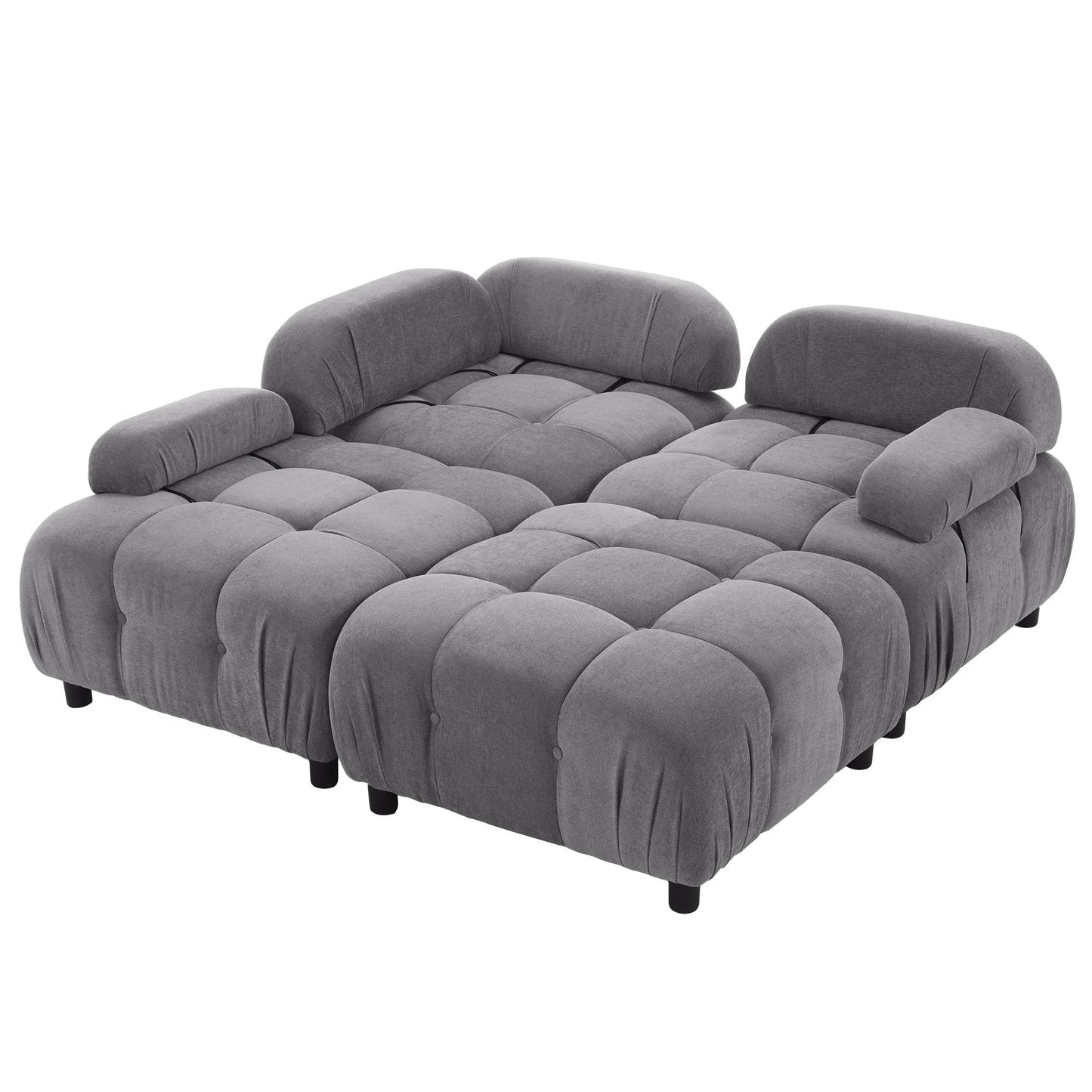 U_STYLE Upholstery Modular Convertible Sectional Sofa