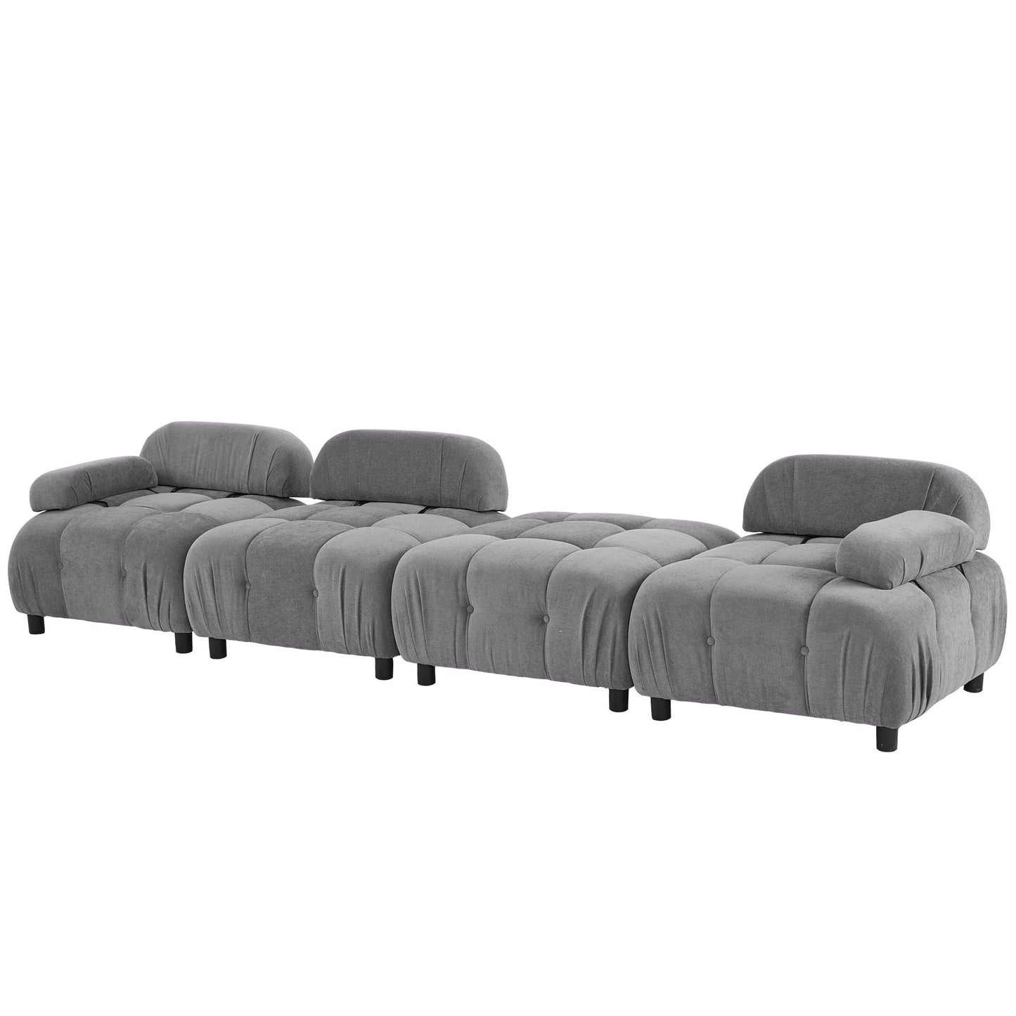 U_STYLE Upholstery Modular Convertible Sectional Sofa