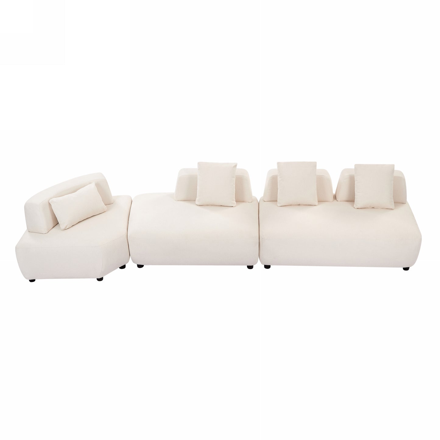 Contemporary 3-piece Sectional Sofa Beige