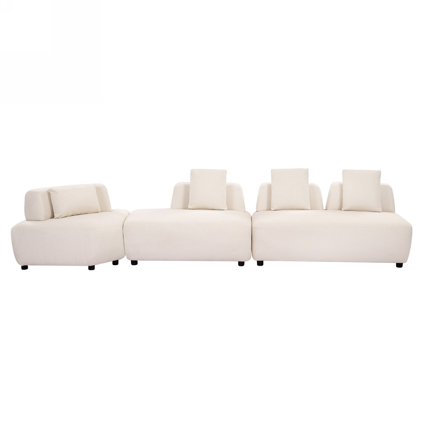 Contemporary 3-piece Sectional Sofa Beige