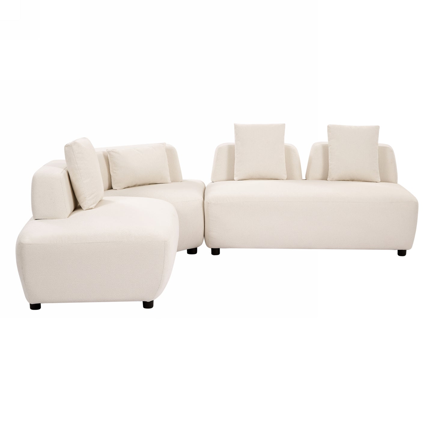 Contemporary 3-piece Sectional Sofa Beige