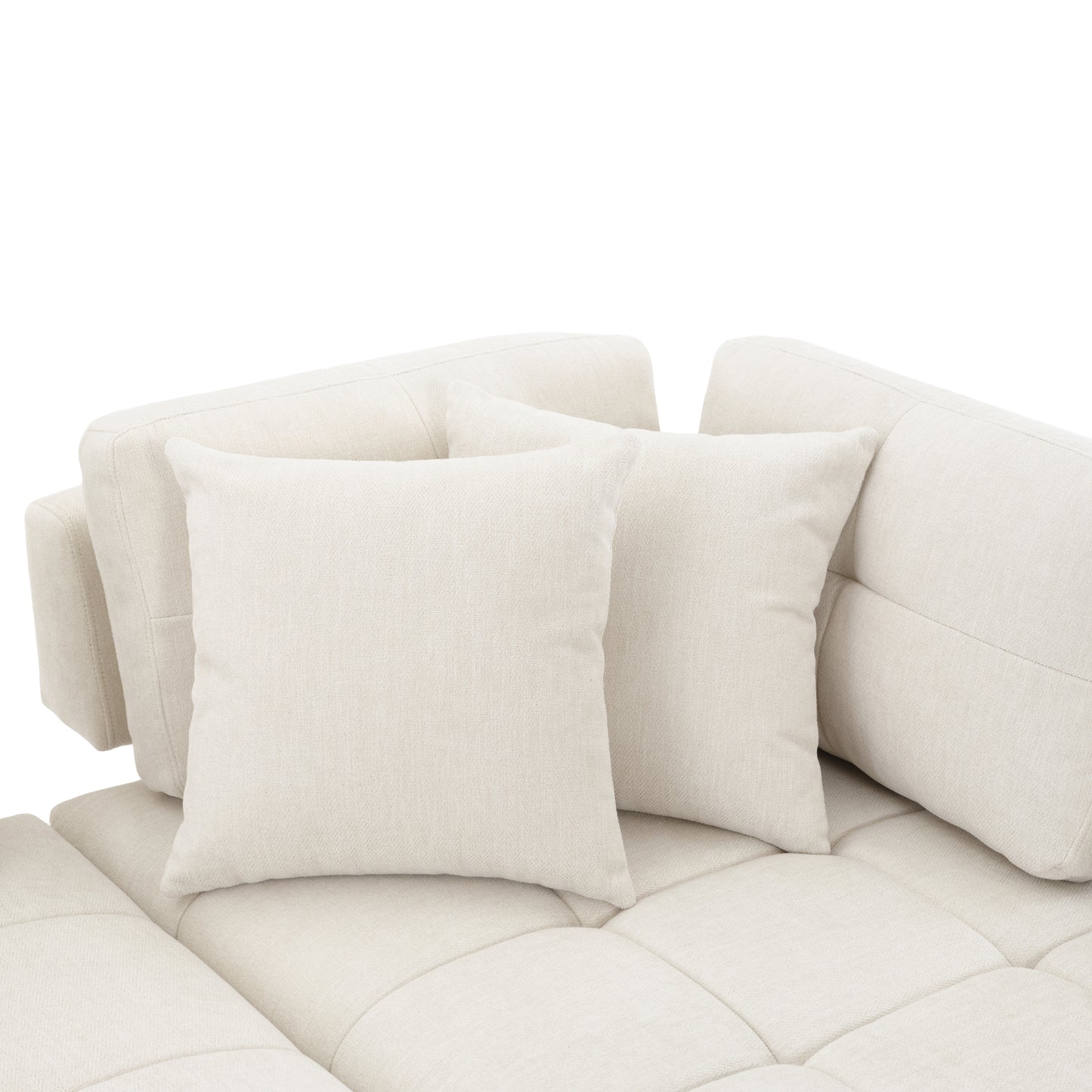 91.73" L-shaped Sofa Sectional Sofa Couch , Biege