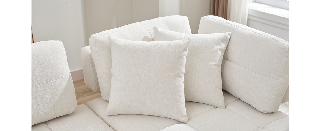 91.73" L-shaped Sofa Sectional Sofa Couch , Biege