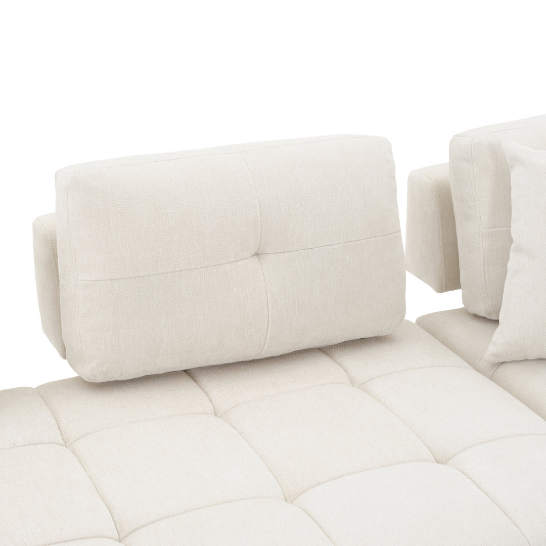 91.73" L-shaped Sofa Sectional Sofa Couch , Biege