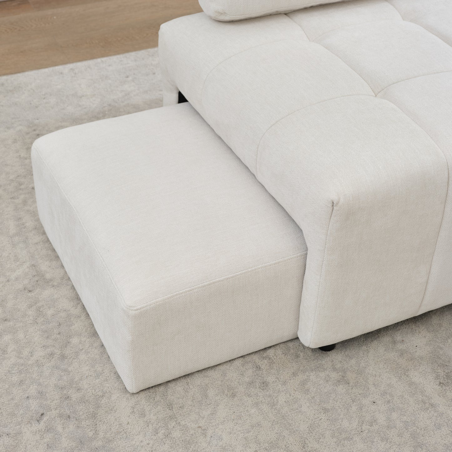 91.73" L-shaped Sofa Sectional Sofa Couch , Biege