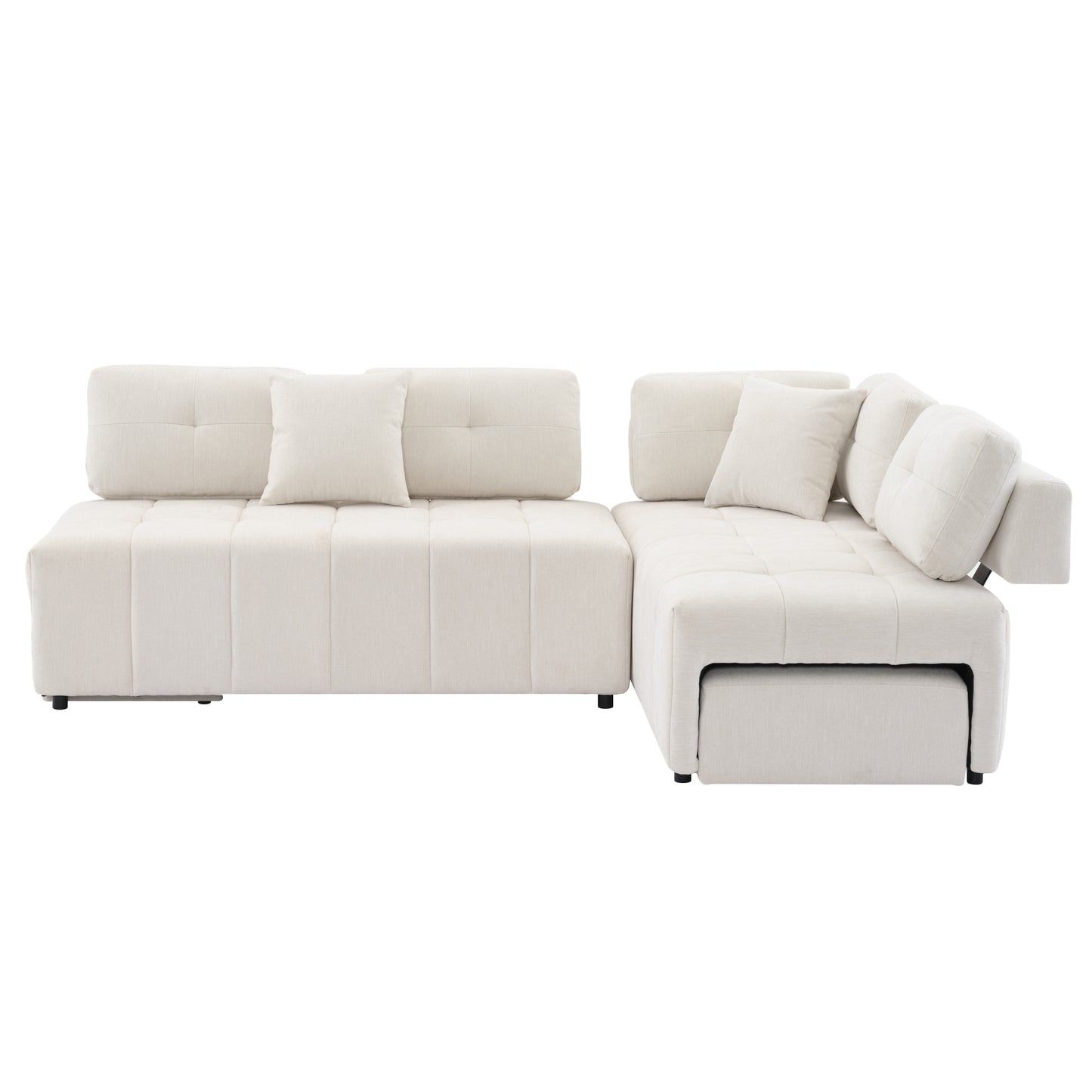 91.73" L-shaped Sofa Sectional Sofa Couch , Biege