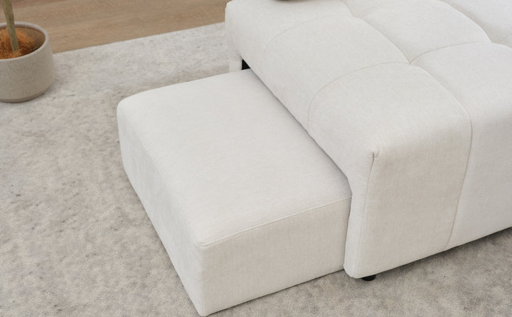 91.73" L-shaped Sofa Sectional Sofa Couch , Biege