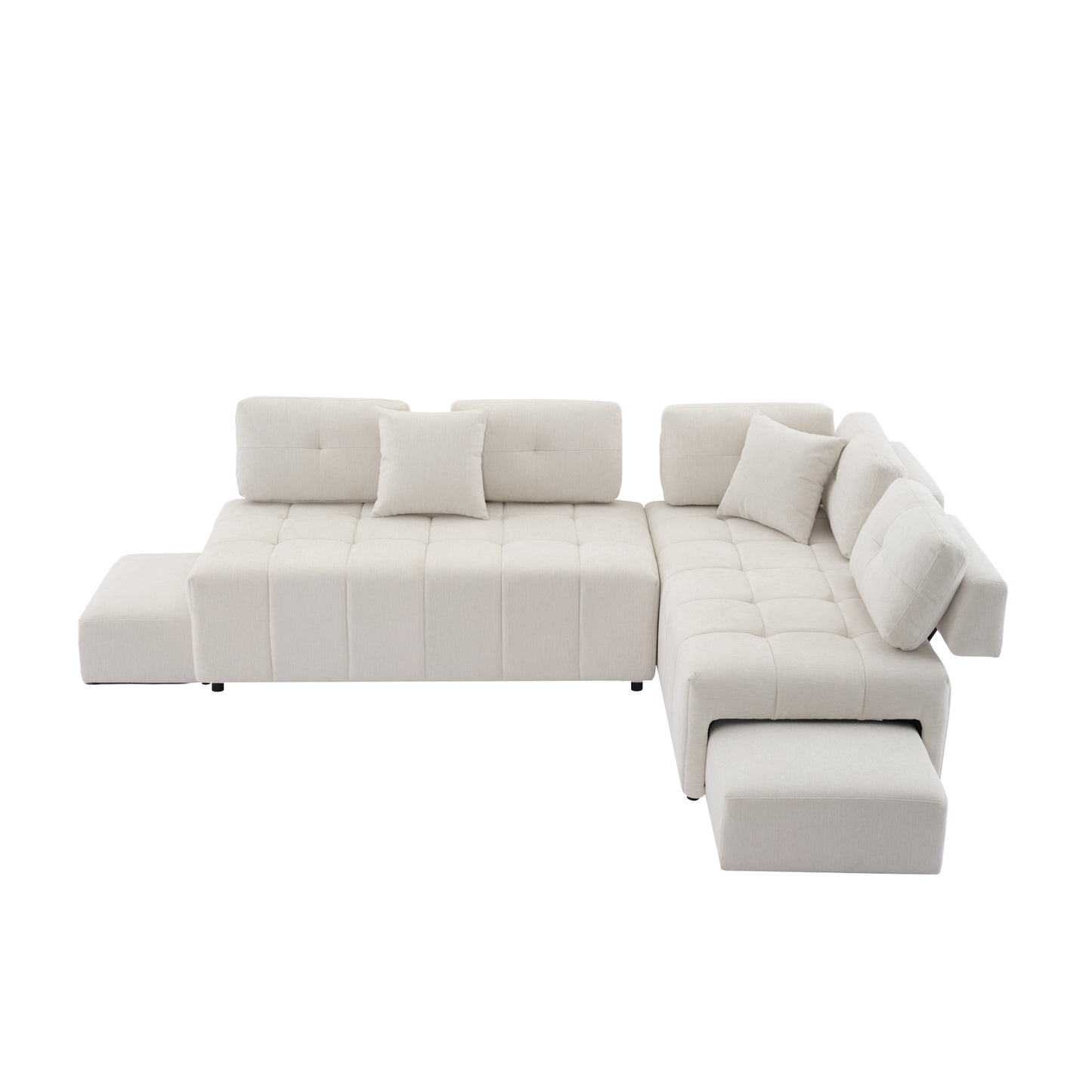 91.73" L-shaped Sofa Sectional Sofa Couch , Biege