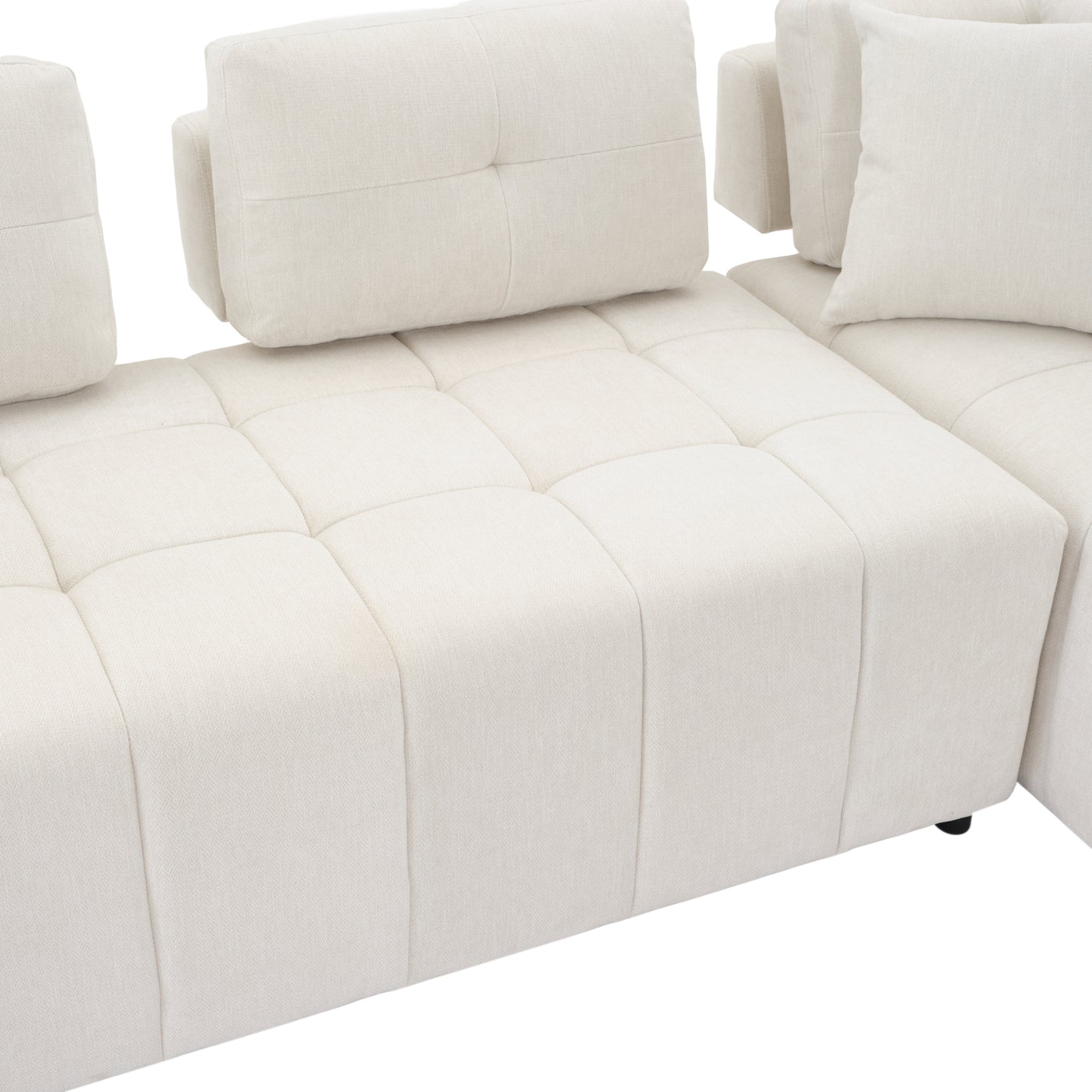 91.73" L-shaped Sofa Sectional Sofa Couch , Biege