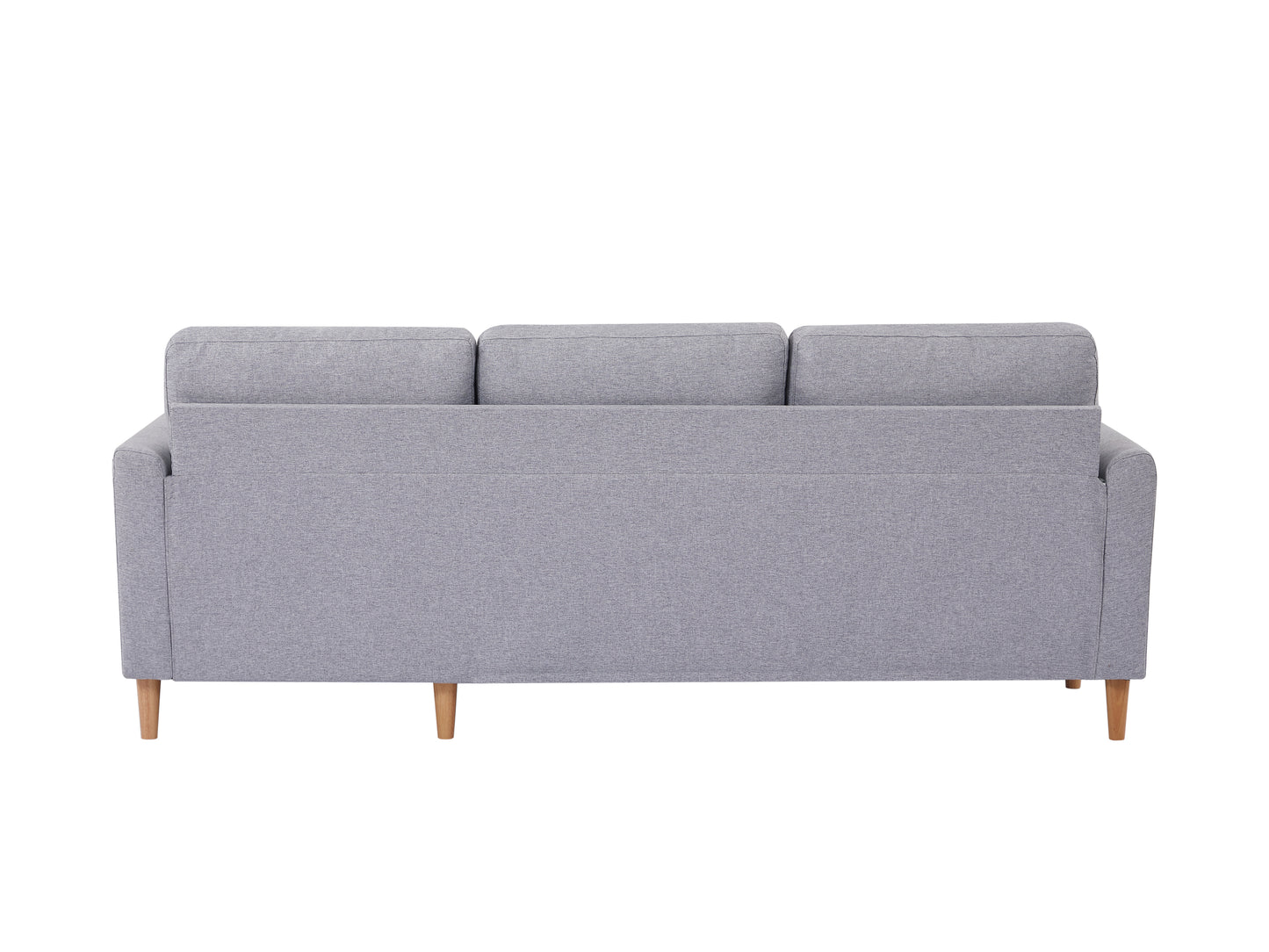 Adjustable L-Shaped Sofa Bed With Chaise Light Grey