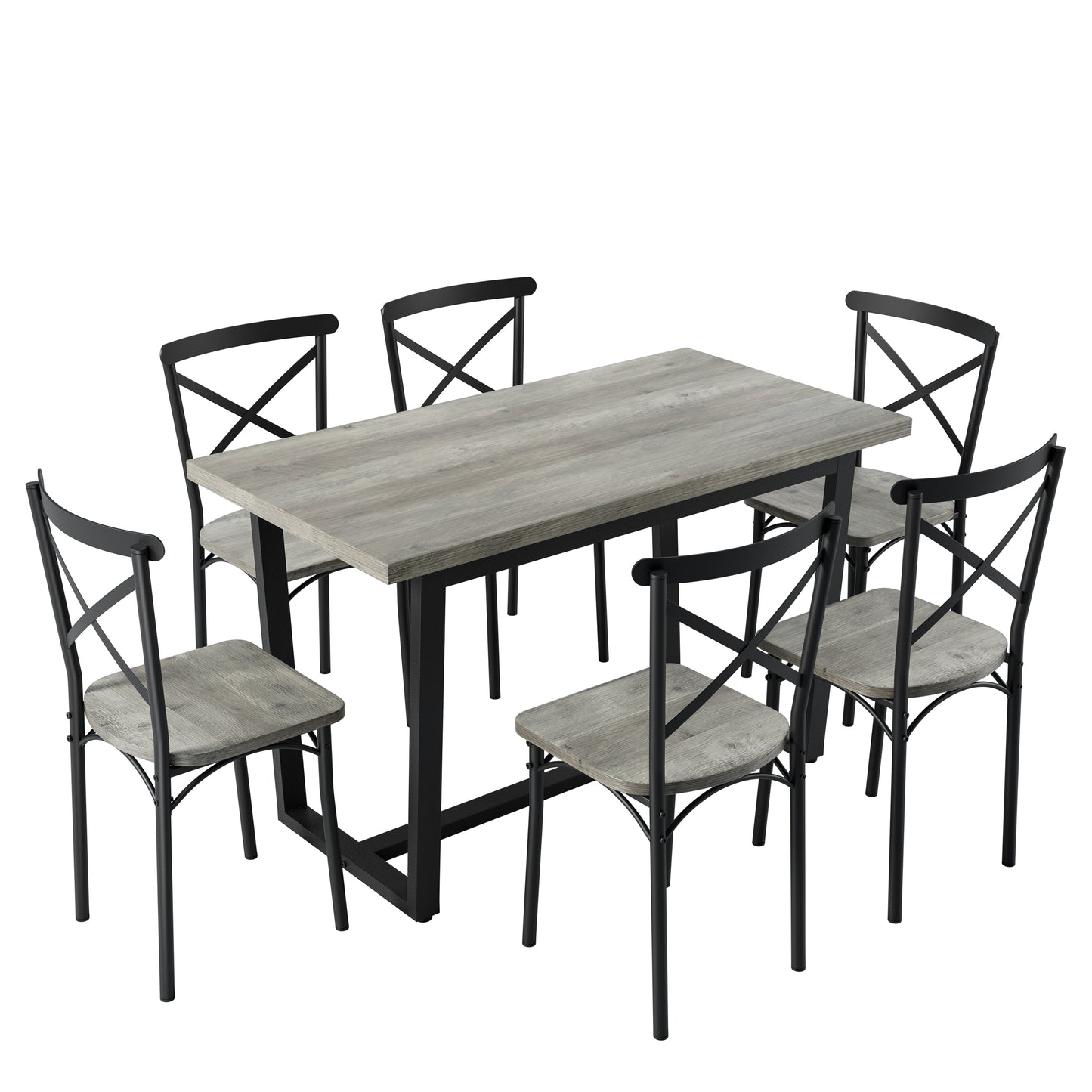 7 Pieces Dining Set 7-Piece Kitchen Table