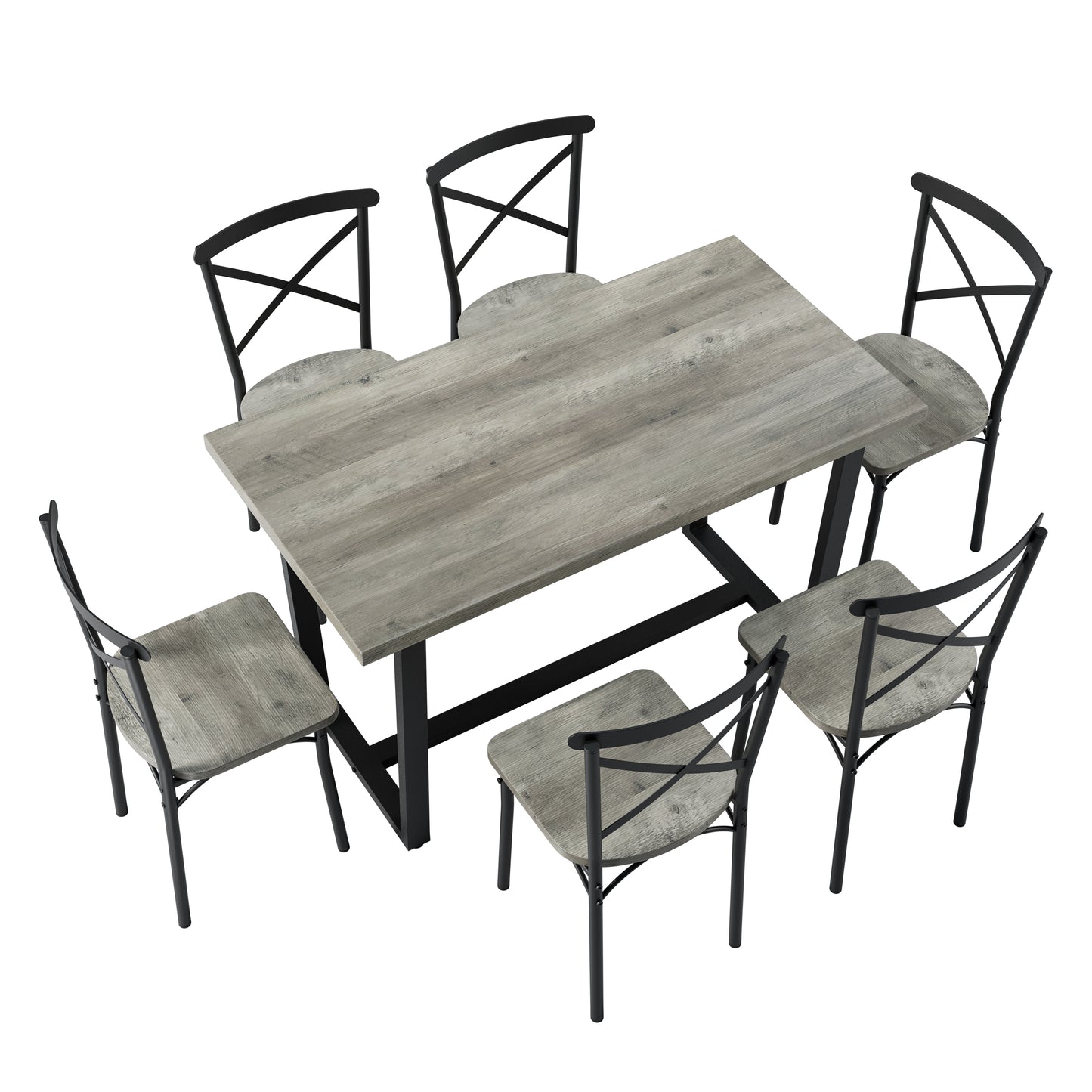 7 Pieces Dining Set 7-Piece Kitchen Table