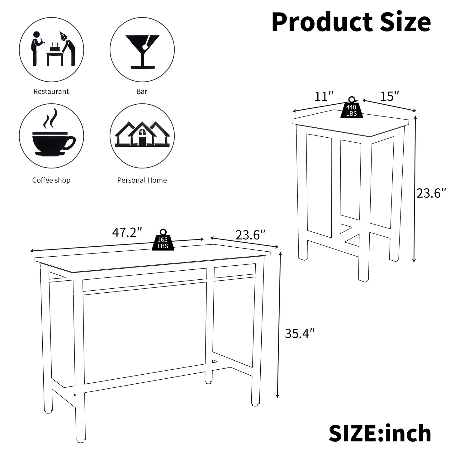 5-piece kitchen table with four bar stools Bar table set 5PC,metal frame and MDF