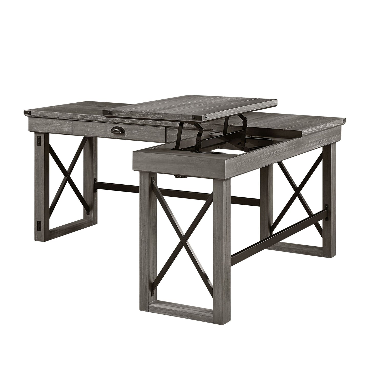 Writing Desk w/Lift Top in Weathered Gray Finish