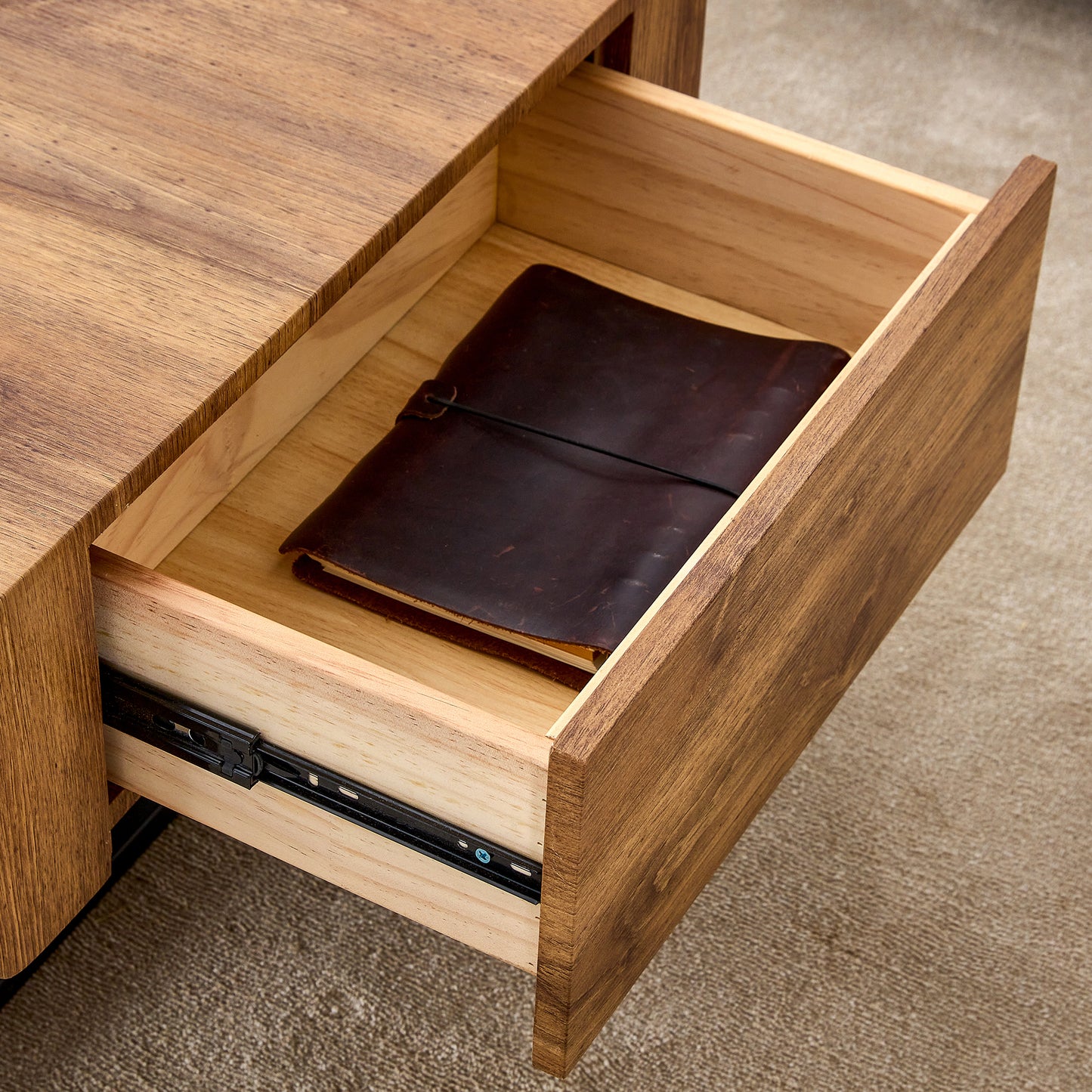 A coffee table made of American vintage MDF material.