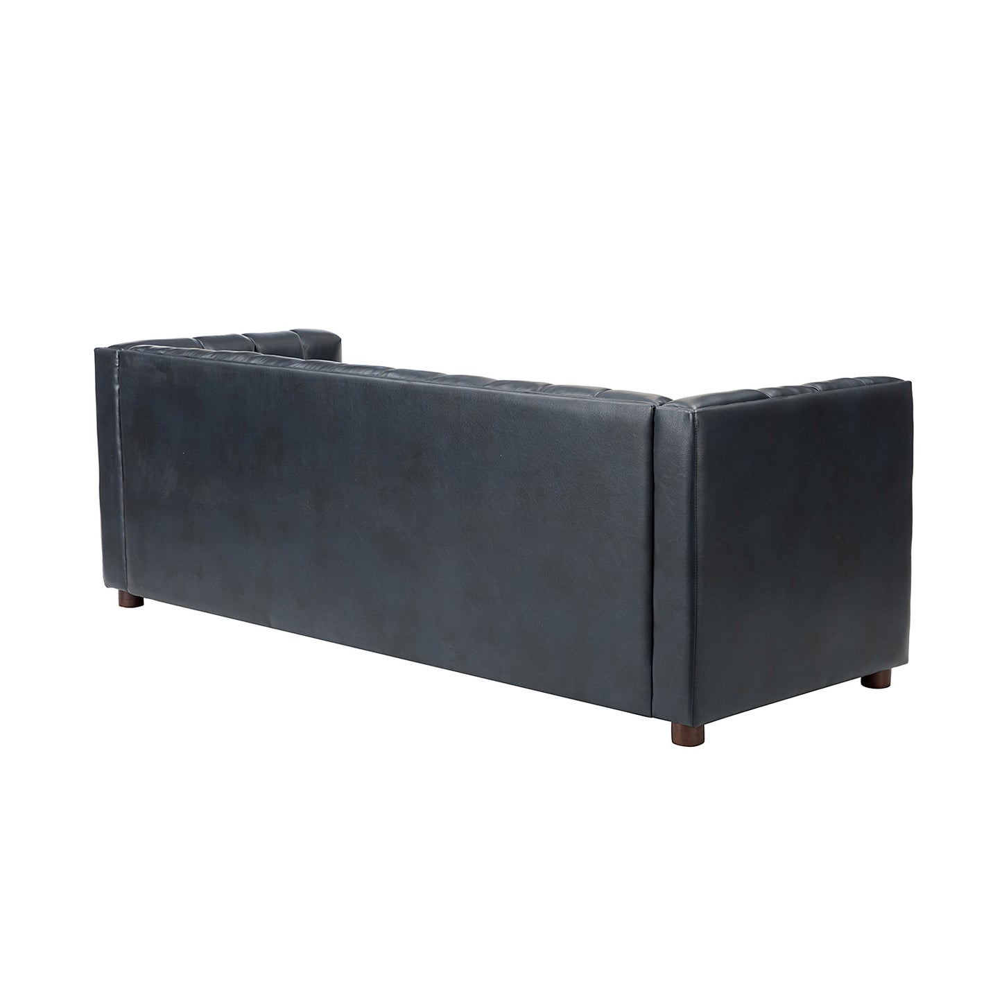 83" Genuine Leather Sofa-NAVY