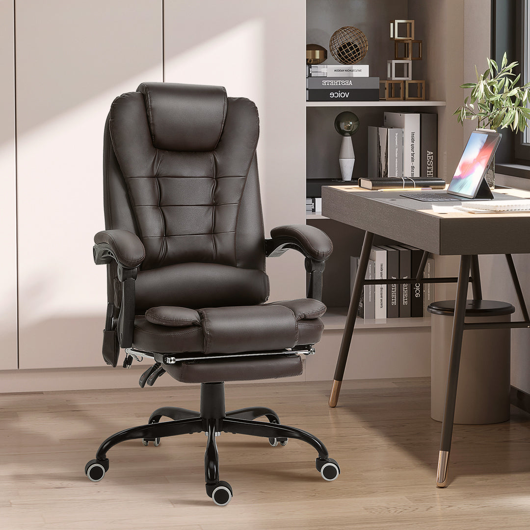 7-Point Vibrating Massage Office Chair, High Back Executive Recliner with Lumbar Support