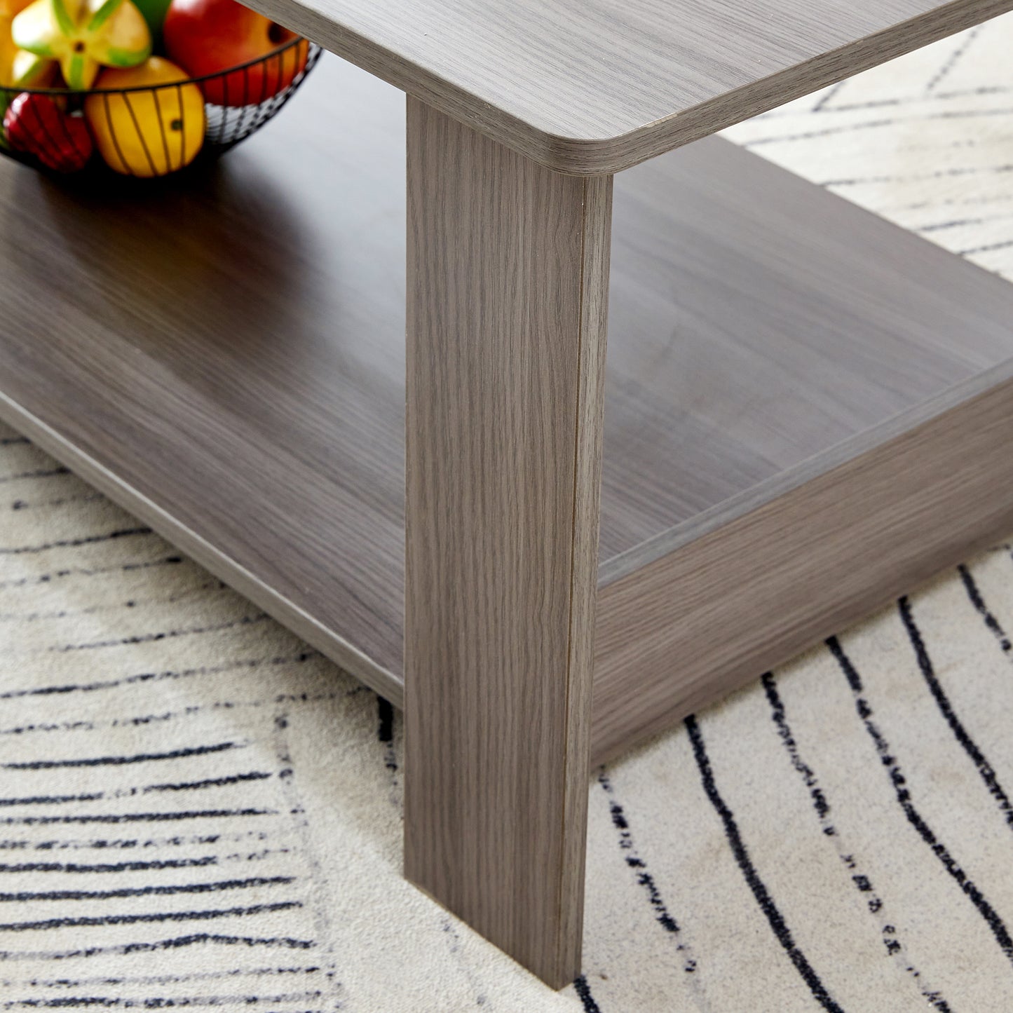 A gray textured coffee table,tea table.43.3"*21.6"*16.5"